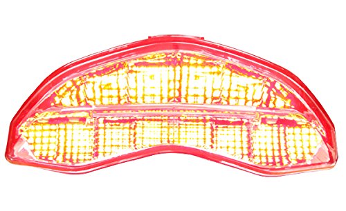 Sequential LED Tail Lights with Clear Lens for Ducati Monster 797 821 1200 (2014-2021) & Supersport (2017-2020) - High Visibility Brake Lights for Night Riding & Enhanced Motorcycle Safety