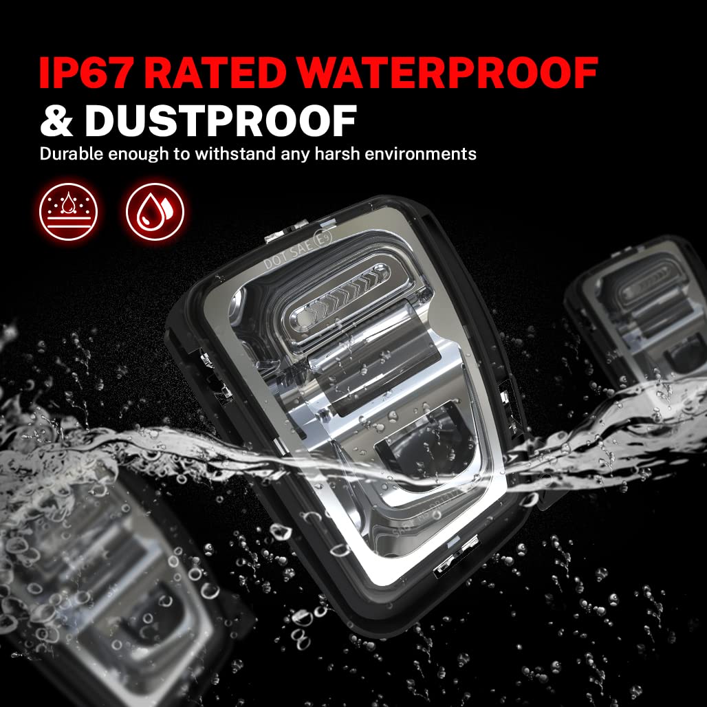 Z-OFFROAD Upgraded LED Fog Lights for Dodge Ram 1500 (2013-2018) - Durable Bumper Driving Fog Lamp Replacement - 1 Pair Silver - Perfect for Off-Roading, Night Driving & Extreme Weather Conditions
