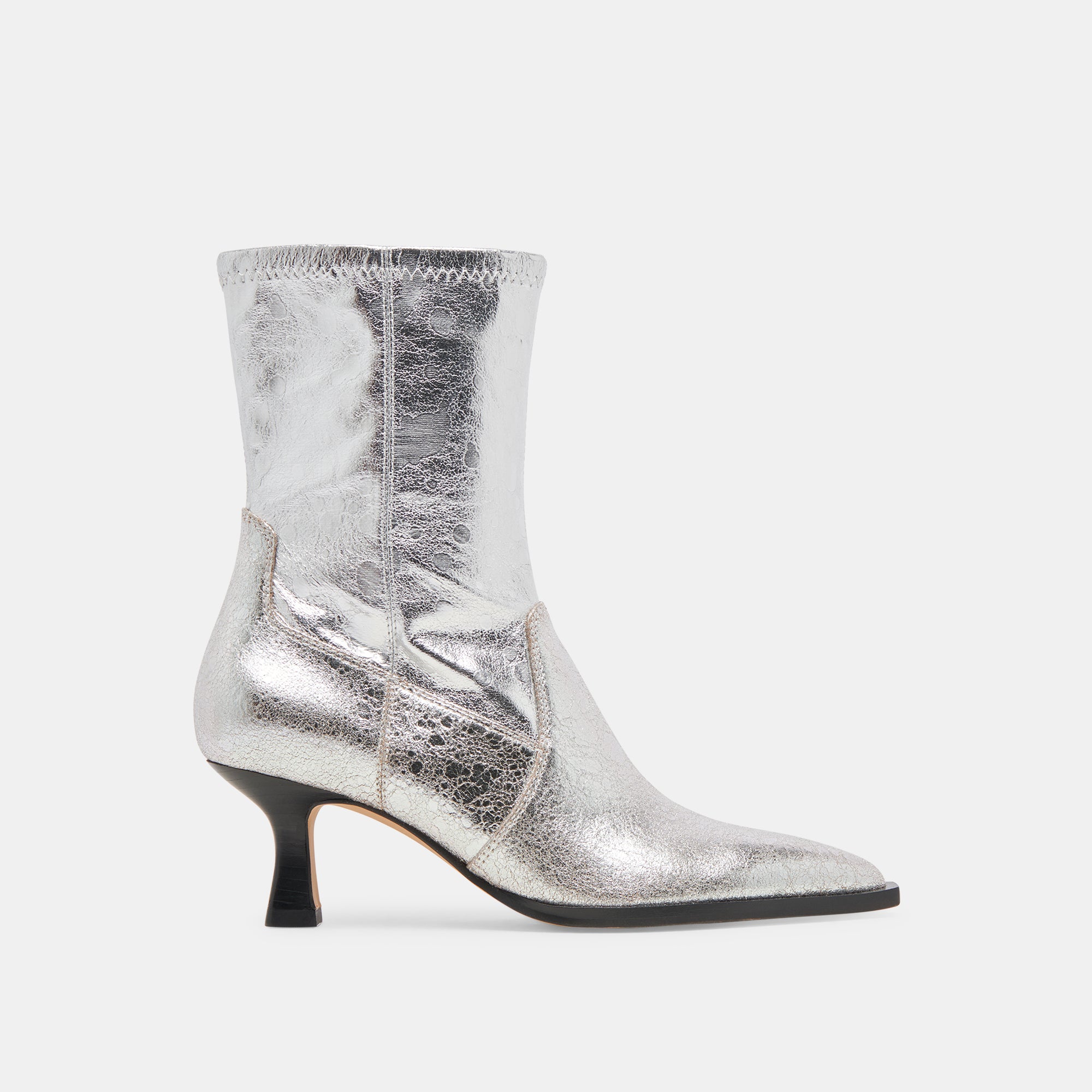 ARYA BOOTS - Silver Distressed Leather Ankle Boots for Women | Vintage Style Western Cowgirl Boots | Perfect for Casual Outfits, Parties & Country Music Festivals