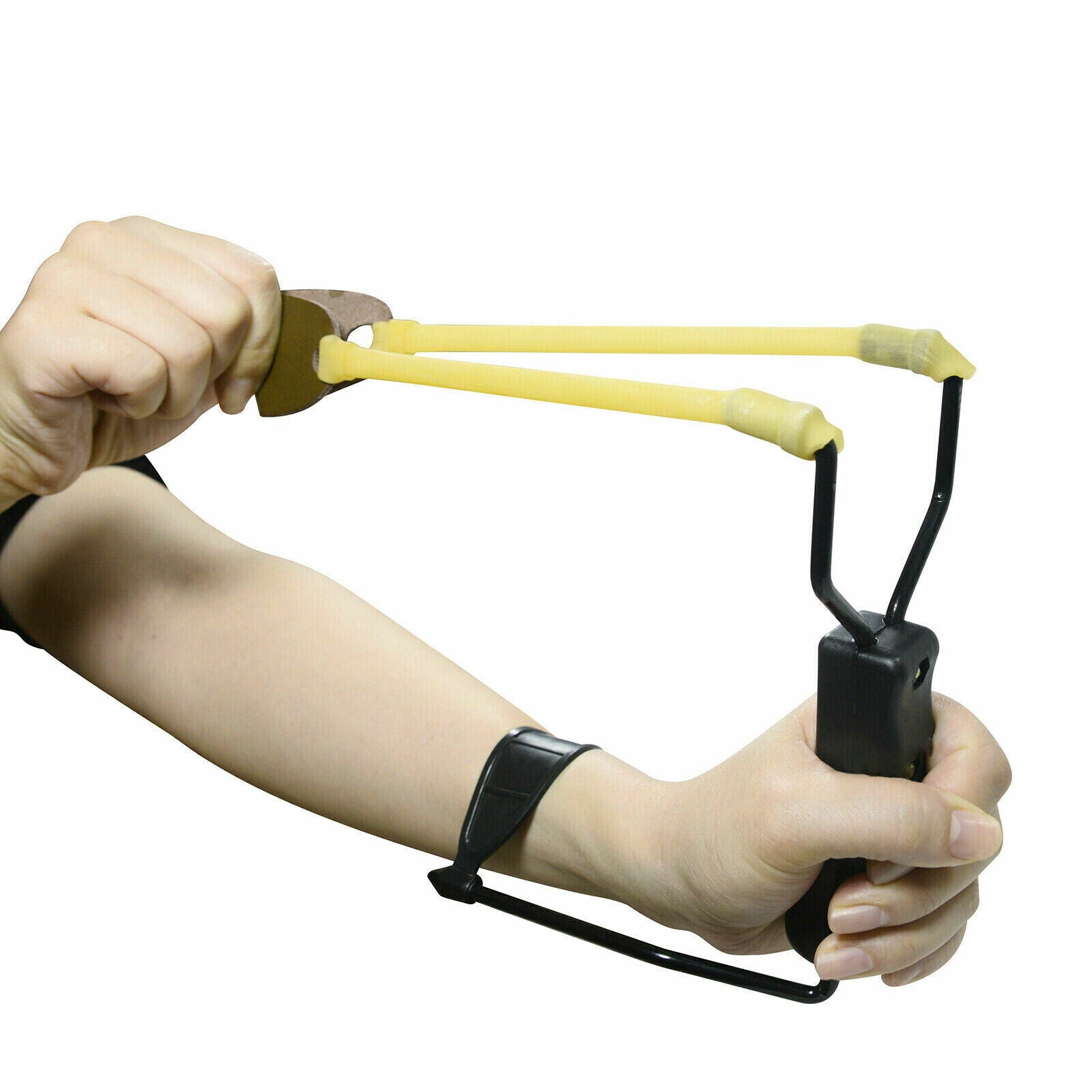 Compact Folding Slingshot Wrist Rocket Catapult for Hunting & Outdoor Sports | Portable Survival Tool for Camping, Hiking, and Target Practice