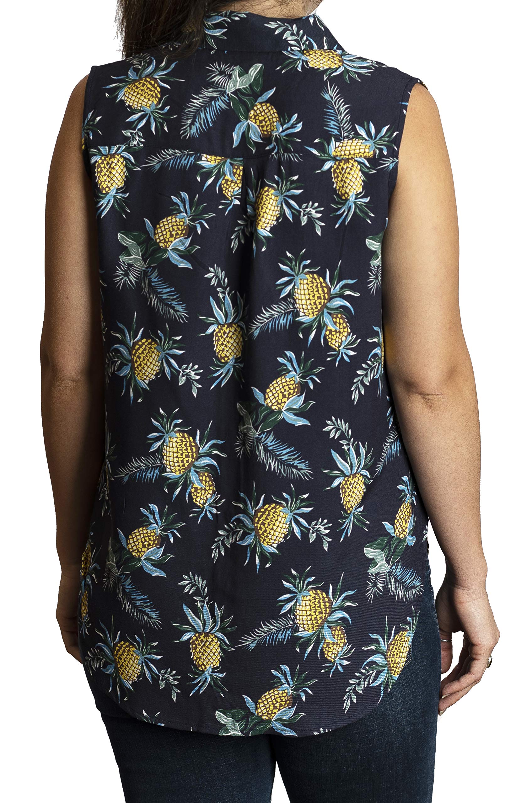 Women's Short Sleeve & Sleeveless Fun Button Down Shirts - Casual Summer Tops for Work, Beach & Everyday Wear