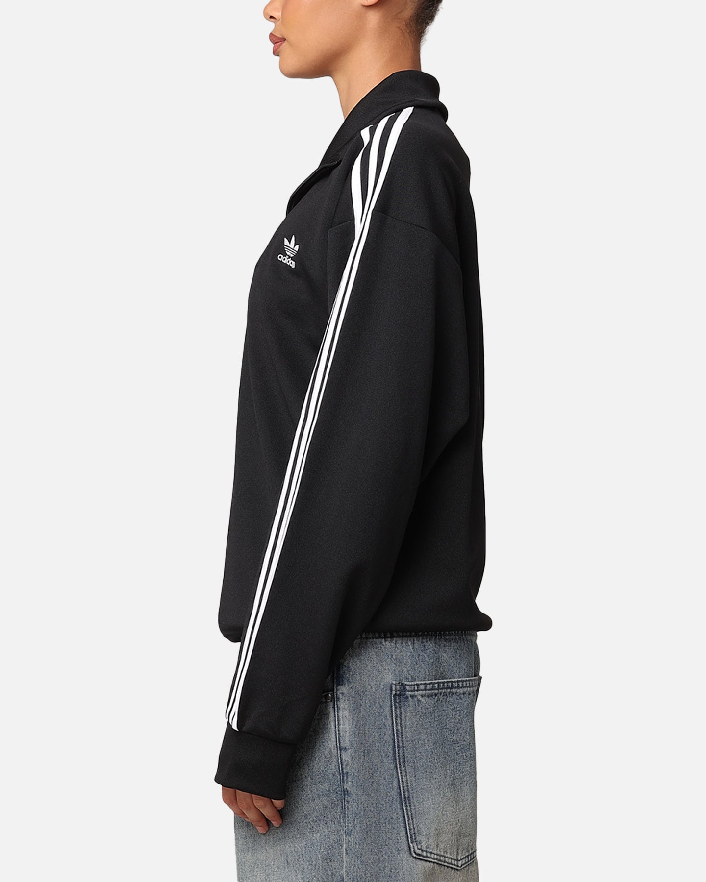 Adidas Funnel Neck Track Jacket for Men - Black Athletic Running Jacket with Zipper Pockets | Perfect for Gym, Jogging & Outdoor Sports