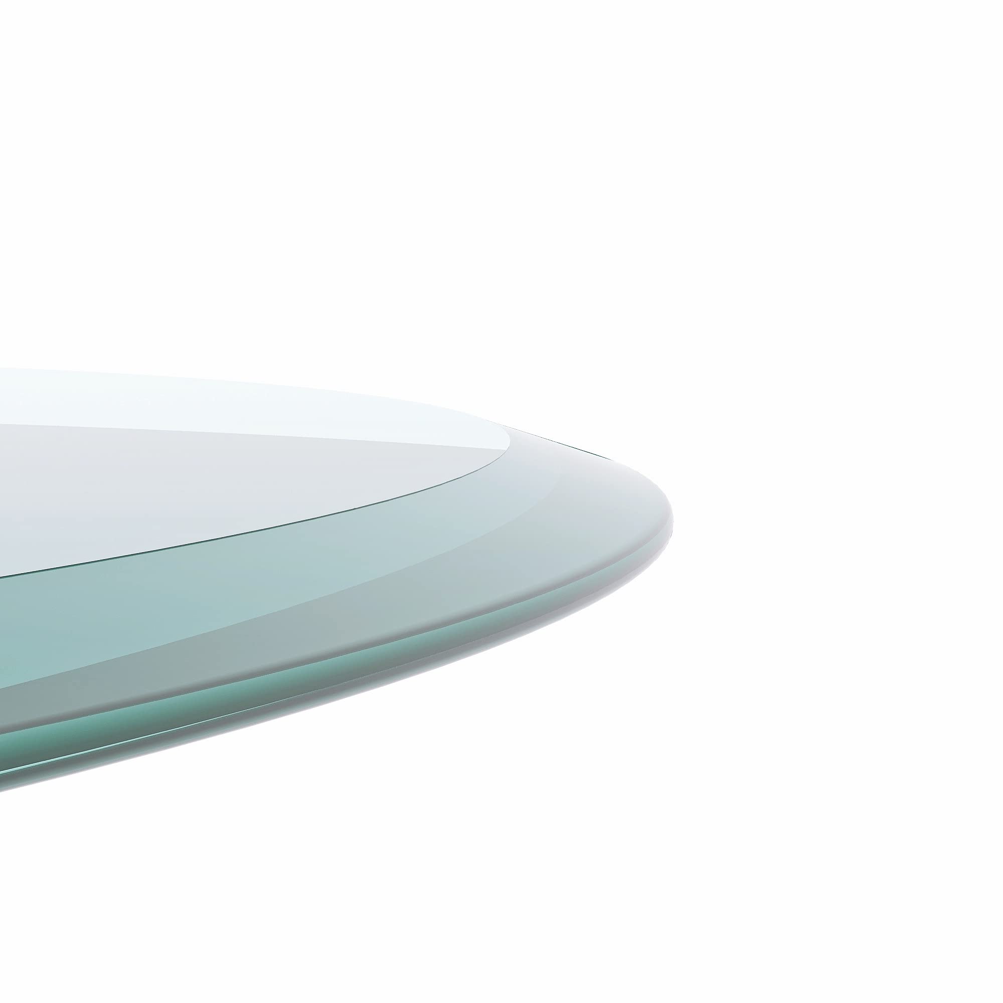 32 Inch Round Clear Tempered Glass Table Top - 1/4