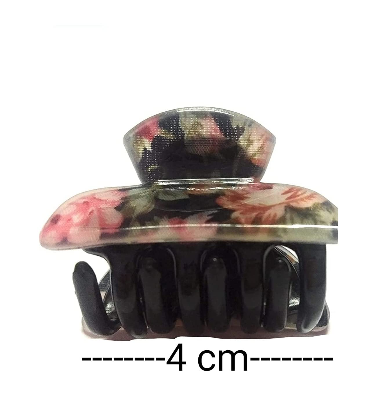 Saavi Plastic Small Hair Clutchers & Half Hair Claw Clips - 4 Pack Multi-Design Hair Clips for Women & Girls | Stylish Hair Accessories for School, Work, Parties & Everyday Use