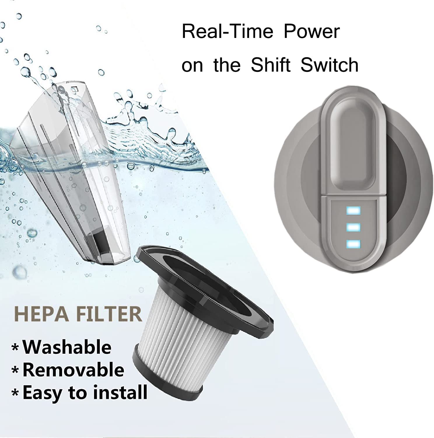 **Upgraded Cordless Handheld Vacuum Cleaner - 12000Pa-17500Pa Powerful Suction, Rechargeable for Car, Home, Office & Pet Hair - Wet & Dry Cleaning - Perfect for Travel, Quick Cleanups & Multi-Surface Use**