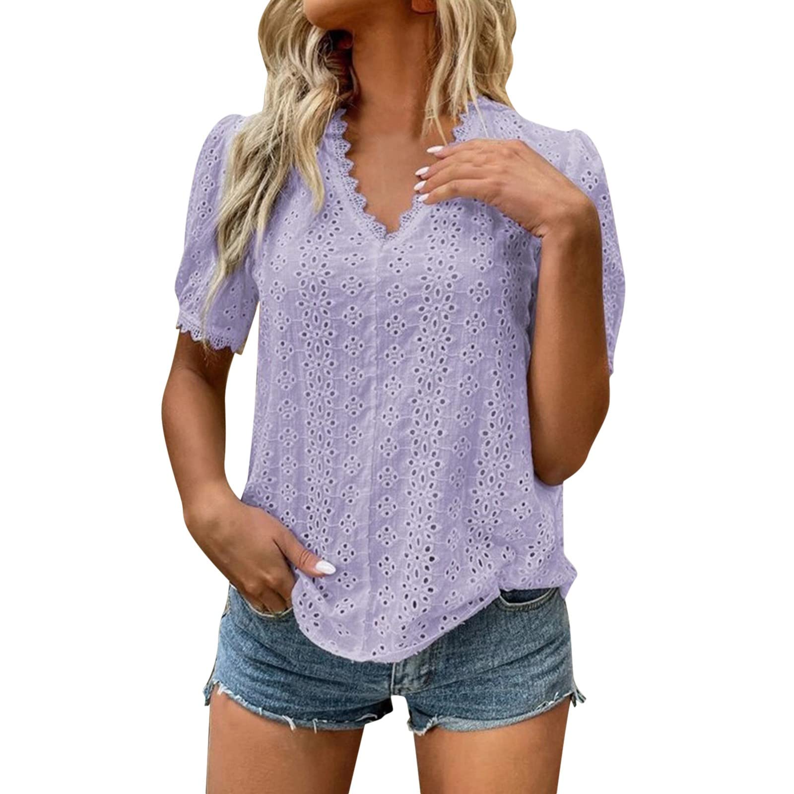 Women's Casual Floral Blouse - Batwing Sleeve Loose Fit Boho Knot Front Tunic Top for Summer | Perfect for Beach, Vacation & Everyday Wear