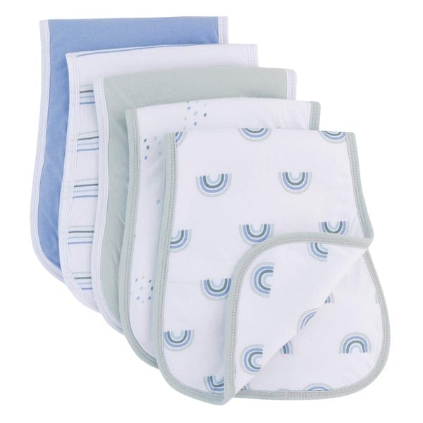 Elys & Co 5 Pack Super Absorbent Burp Cloths for Babies - Soft & Gentle Spit-Up Cloths for Newborns, Infants & Toddlers - Perfect for Feeding, Nursing & Diaper Changes