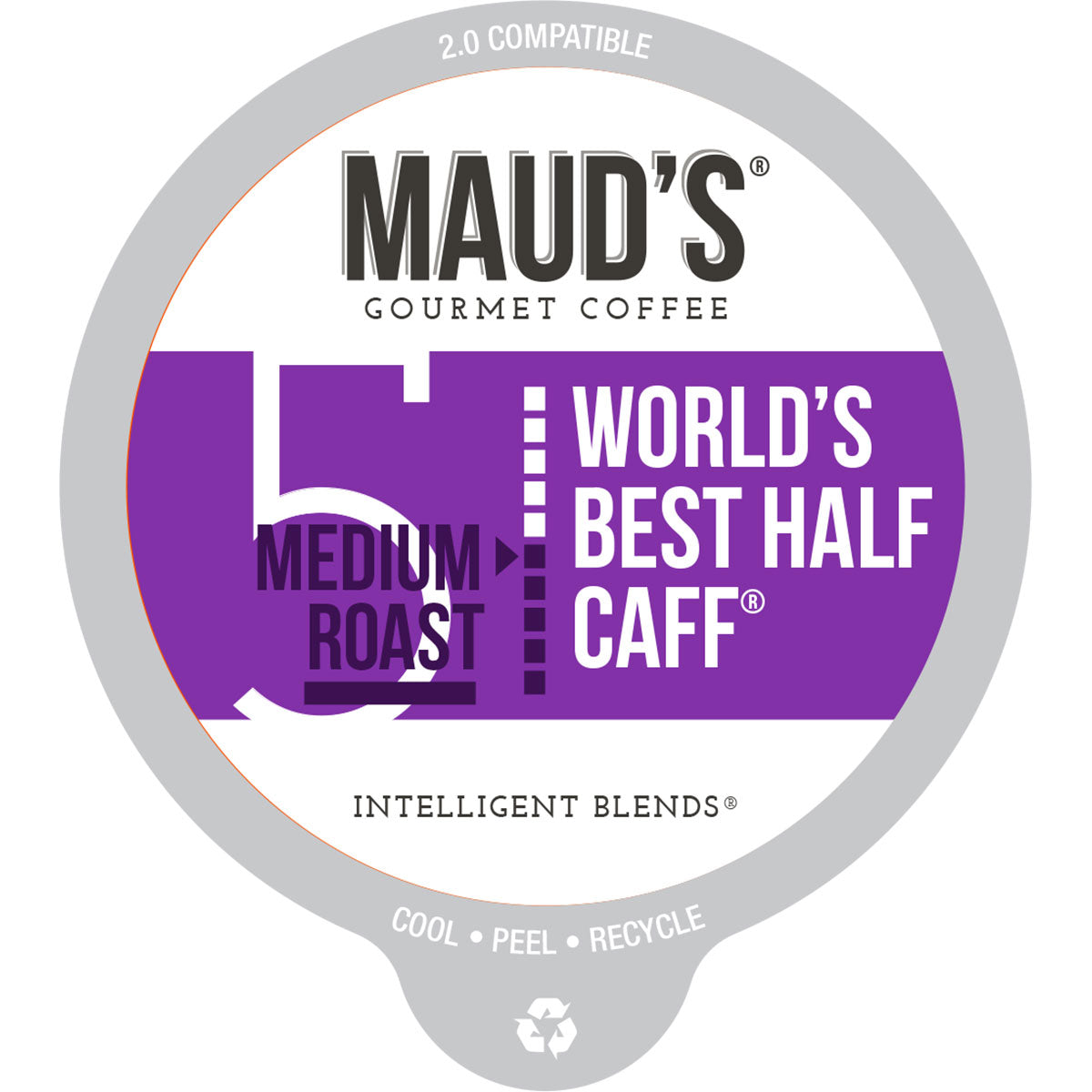Maud's Half Caff Medium Roast Coffee Pods - Compatible with Keurig 2.0 K-Cup Brewers - Perfect for Home & Office Use