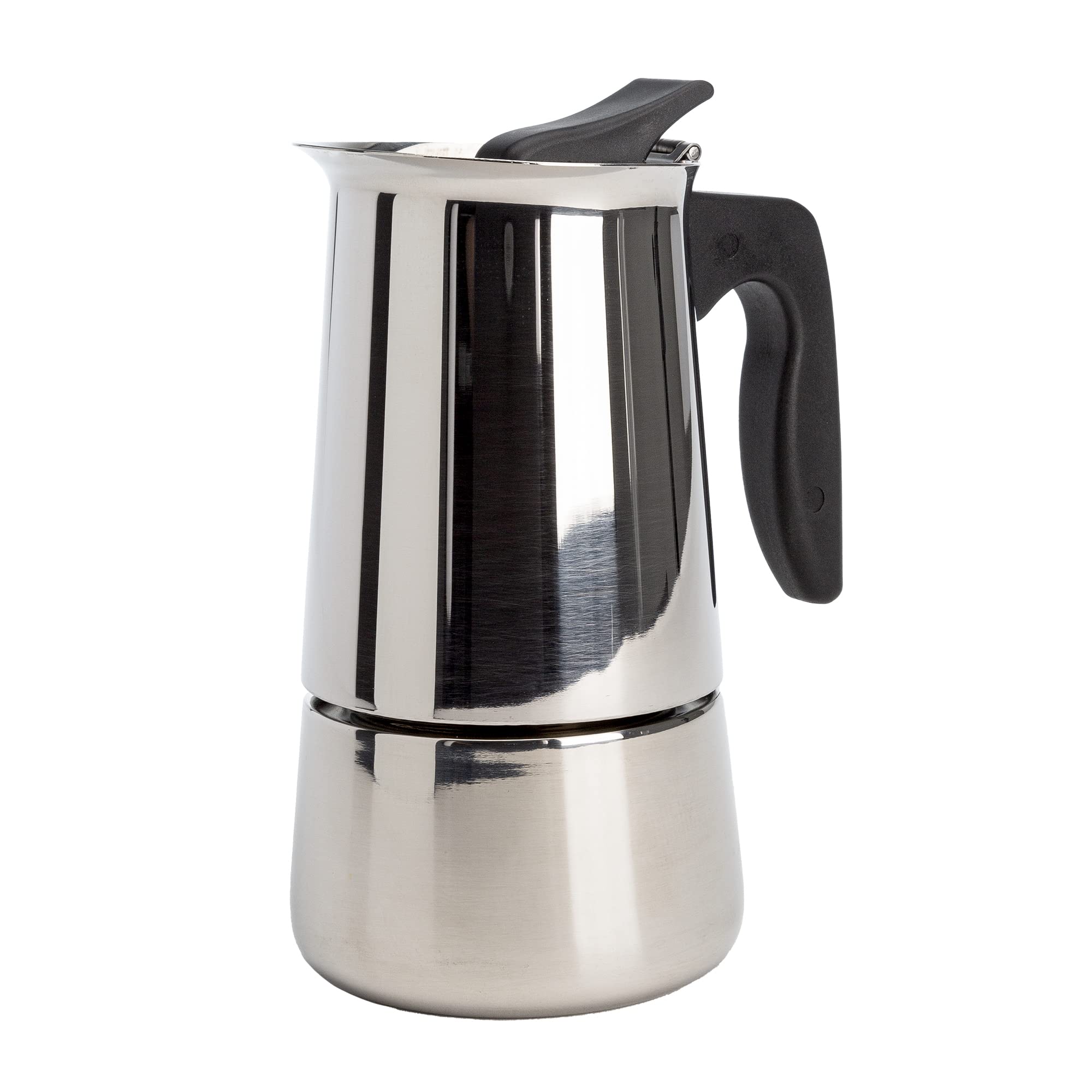 Primaria Premium Stainless Steel Stovetop Espresso Maker - 6 Cup Italian Moka Pot for Rich Coffee - Perfect for Home, Office & Camping Brewing