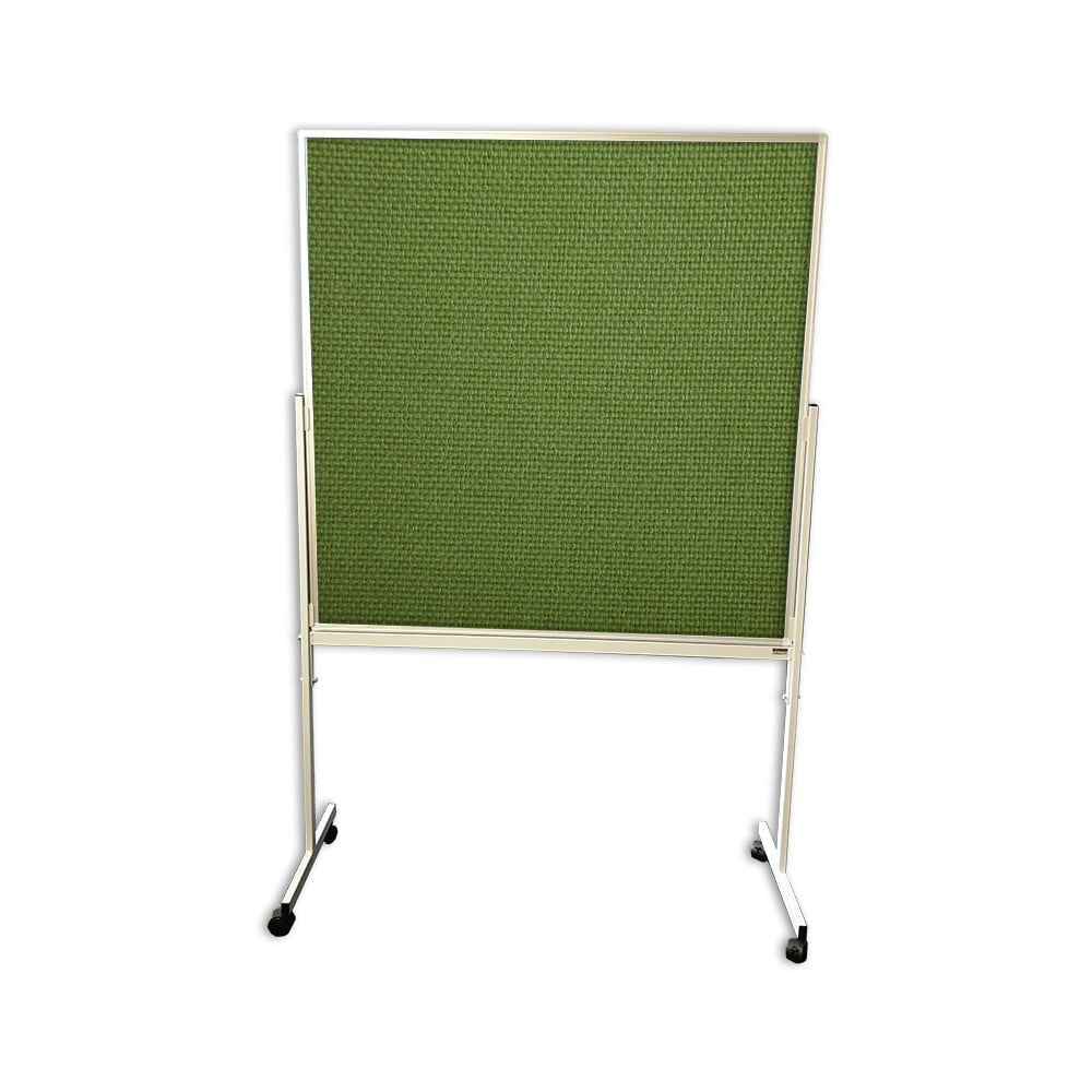 600mm High Double Sided Mobile Pinboard with Wheels - Cork Bulletin Board for Office & Classroom - Whiteboard & Fabric Options - Perfect for Presentations & Organization