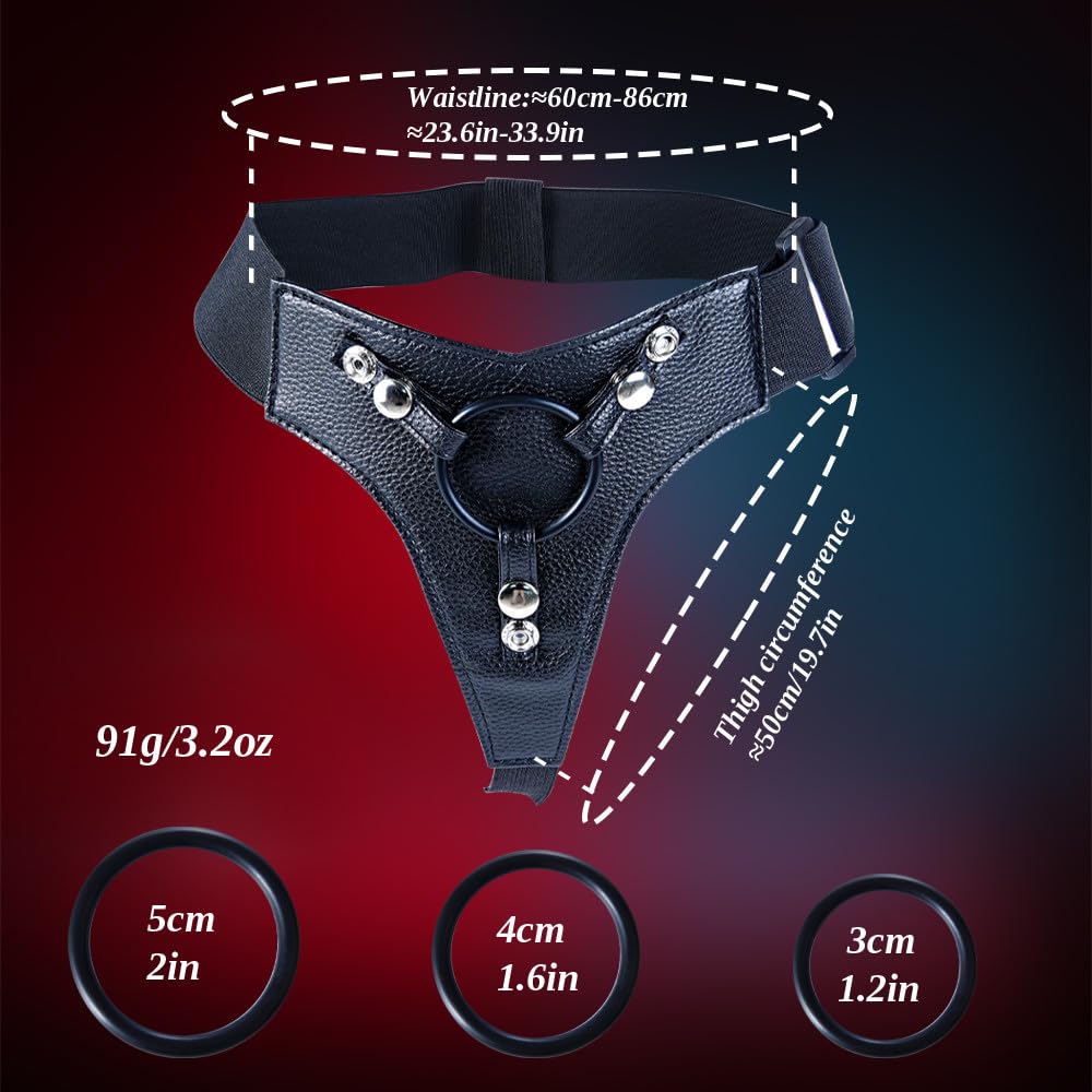 Beginner Strap-On Dildo Kit – 7 Inch Realistic Silicone Anal Toy with Adjustable Harness & Suction Cup | Soft Wearable Strap-On for Women, Couples & Lesbian Play | Perfect for Roleplay, Bondage & BDSM Scenes