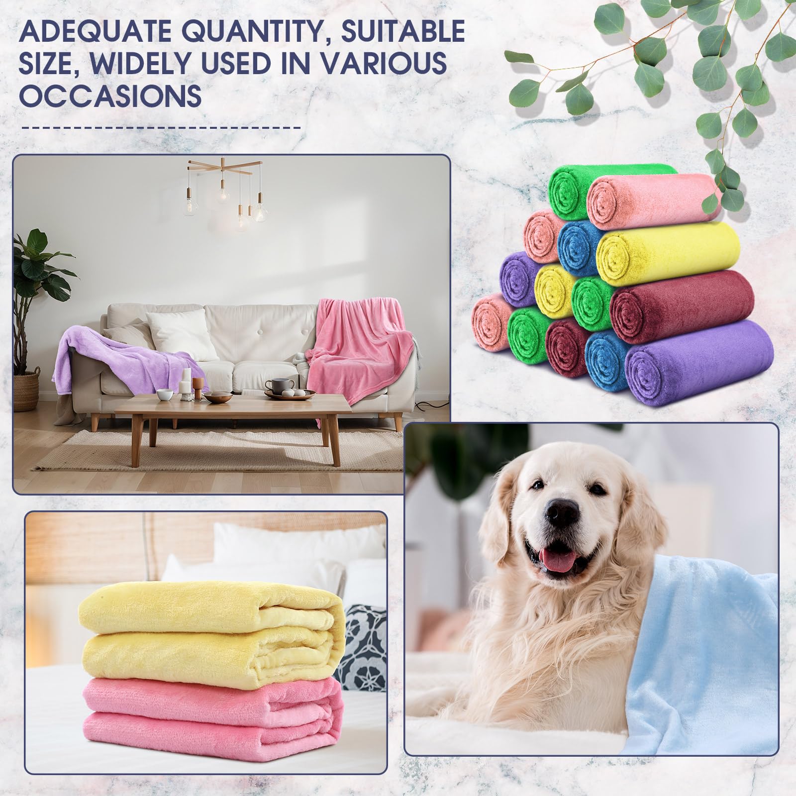 18-Piece Bulk Fleece Blankets Set - 50 x 60 Inch Soft Lightweight Flannel Throws for Wedding Guests, Home, Couch, Sofa & Bed - Perfect for Gifts, Outdoor Use & Cozy Nights (Multi-Color)