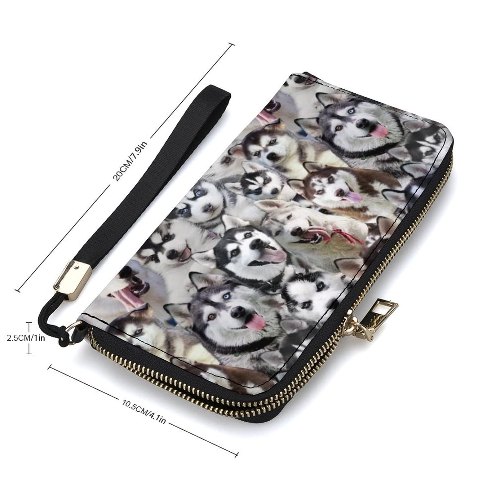 Funny Husky Dog Print Wallet for Women & Men - Cute Husky Lover Coin Purse & Credit Card Holder - Perfect Gift for Dog Owners, Groomers & Husky Moms - Great for Everyday Use, Travel & Shopping