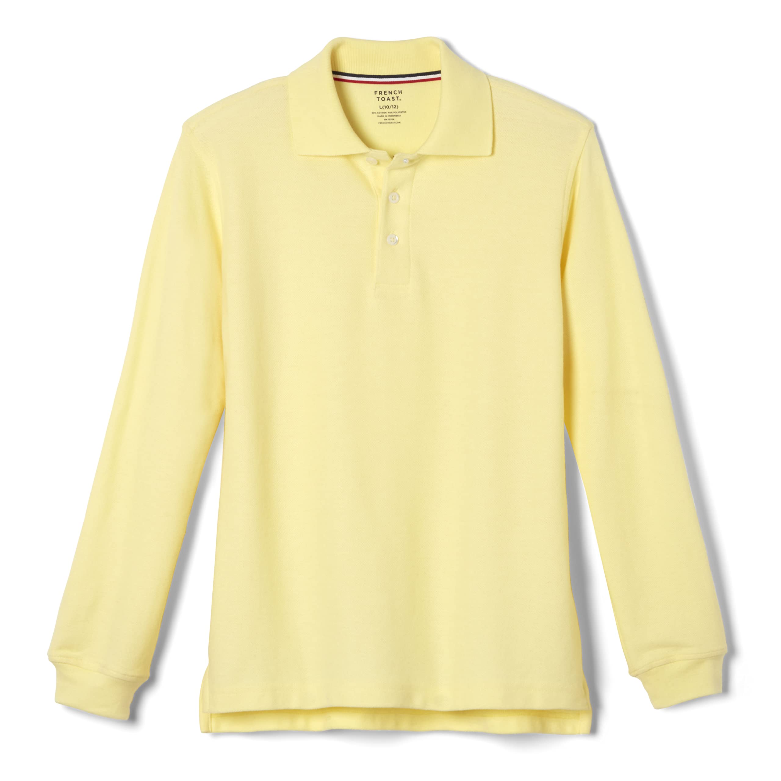 French Toast Pique Polo Shirt - Long Sleeve School Uniform for Boys & Girls | Comfortable Cotton Blend for Classrooms, Sports & Everyday Wear