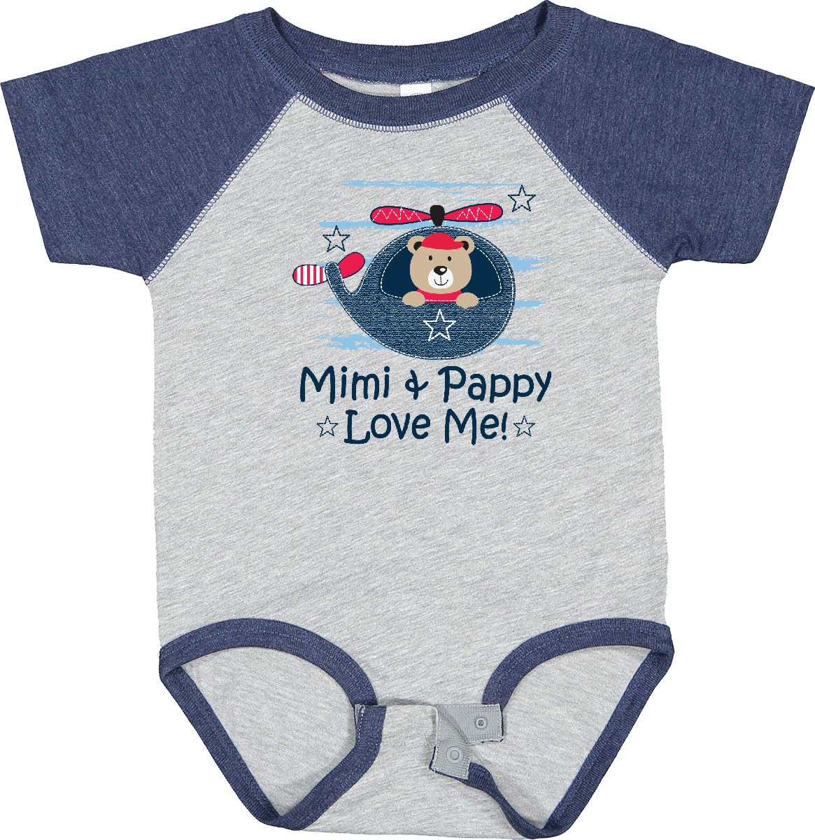Inktastic Mimi and Pappy Love Me Baby Boy Onesie - Soft Cotton Bodysuit for Newborns & Infants - Perfect for Family Photos, Playdates & Everyday Wear