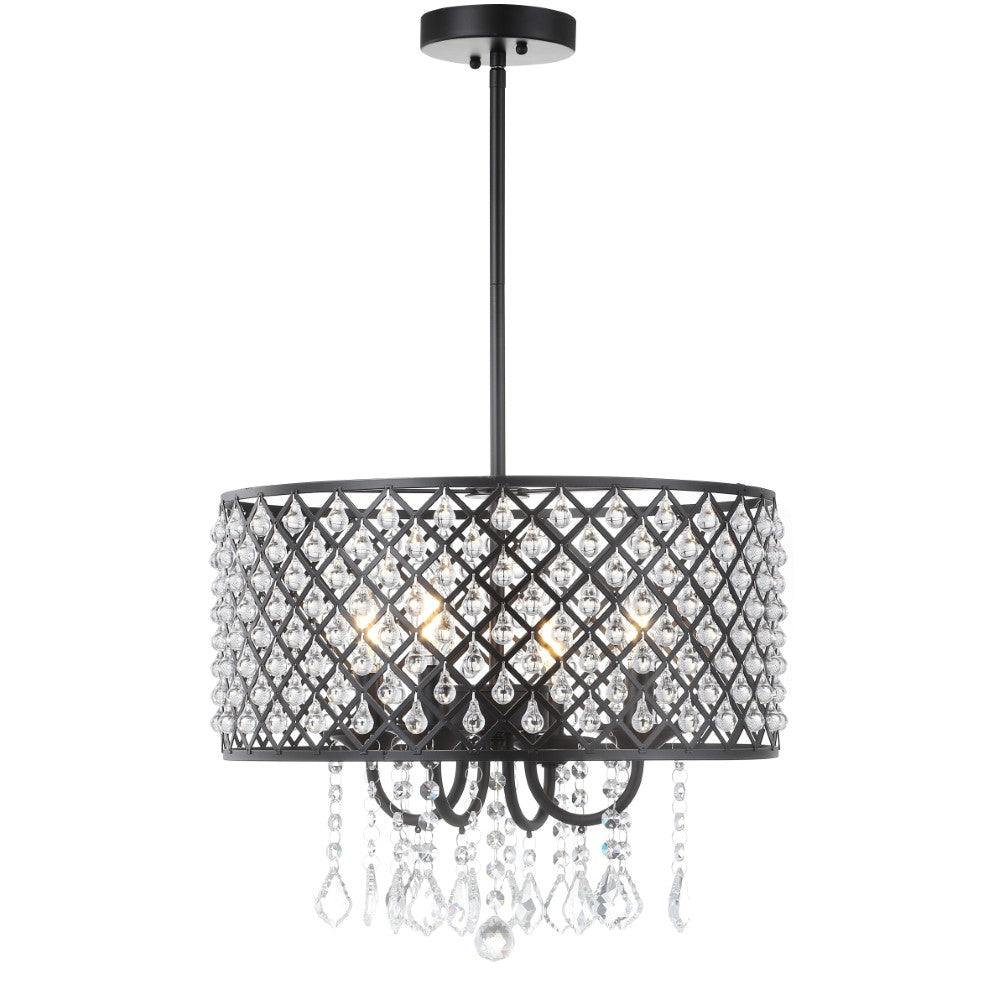 Gigi Adjustable LED Crystal Chandelier - Modern Metal Pendant Light for Dining Room, Bedroom & Living Room Decor