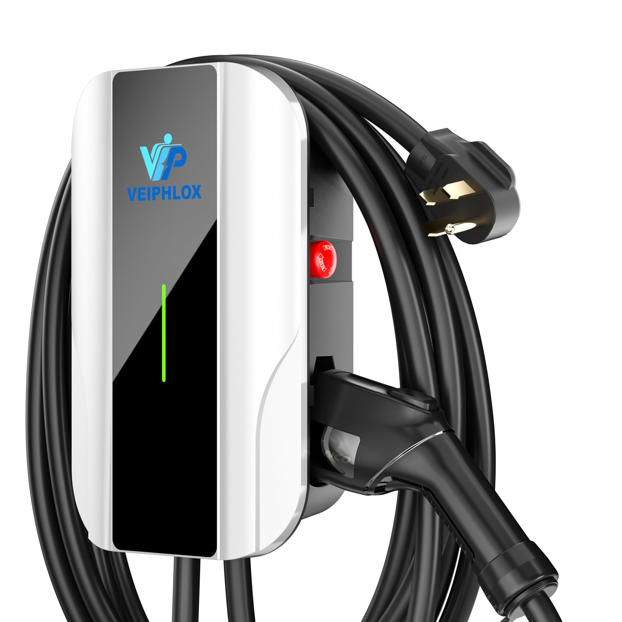 40 Amp Level 2 EV Charger - 240V Home Electric Vehicle Charging Station | 9.6kW Fast Charger with NEMA 14-50 Plug & 25ft J1772 Cable | Indoor/Outdoor Use for Tesla, Nissan Leaf, Chevy Bolt - Perfect for Home Garage, Workplace & Public Parking Charging