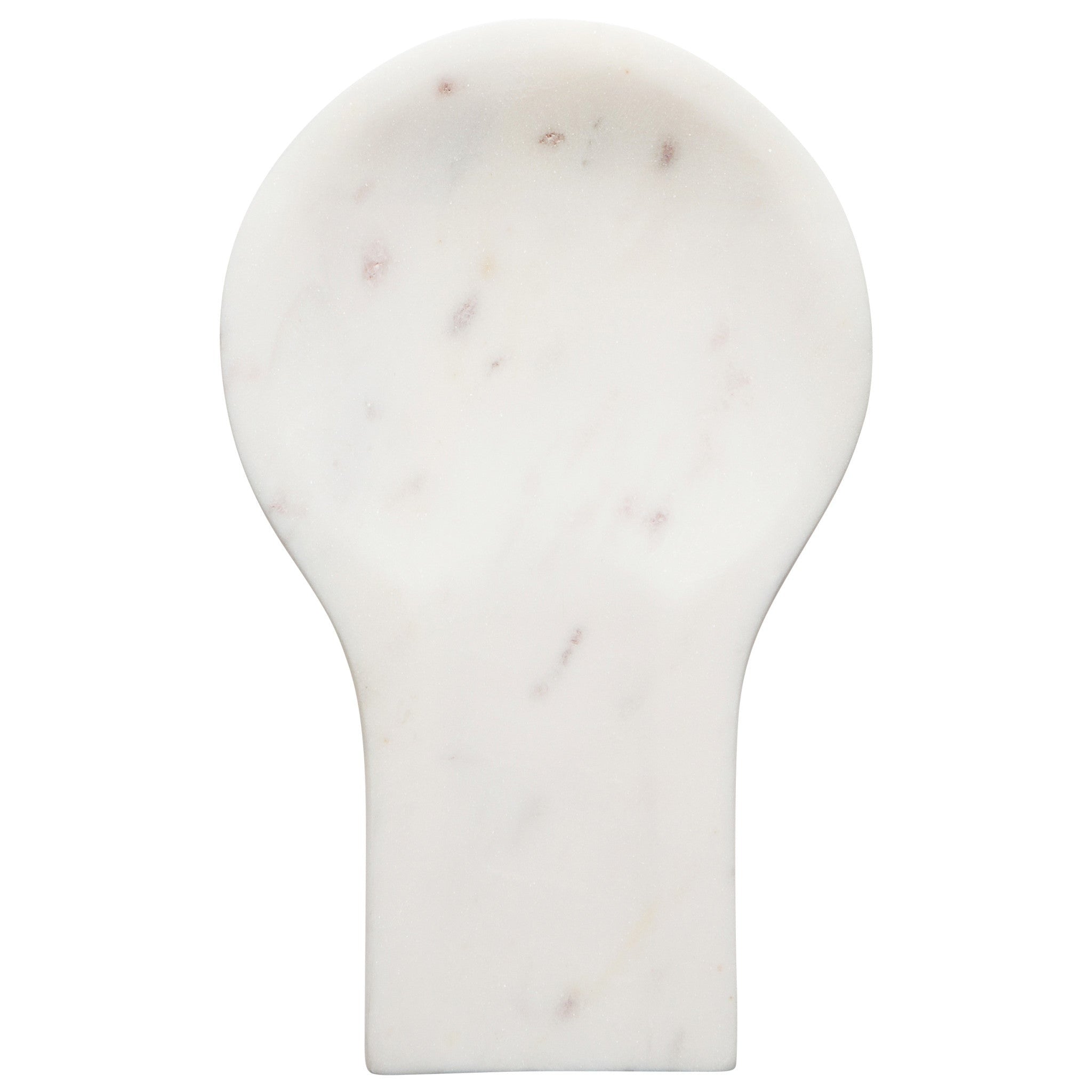 Premium White Marble Spoon Rest - Elegant Kitchen Utensil Holder for Cooking & Serving - Perfect for Stovetop, Countertop & Dining Table Use