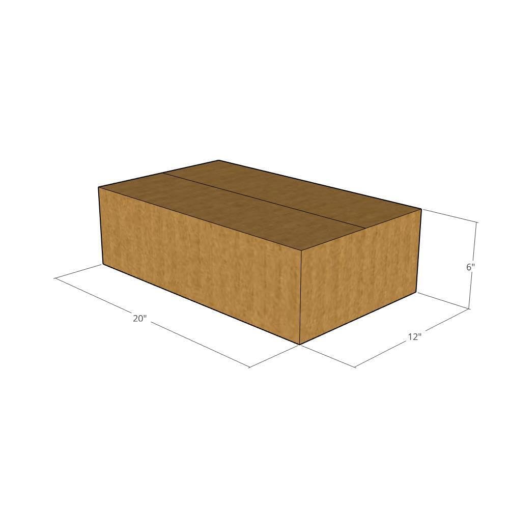 25-Pack 20x12x6 Inch Heavy Duty Corrugated Moving Boxes | 32 ECT Strength Shipping Boxes for Business, Office & Home Use | Perfect for Packing, Storage & Moving Supplies