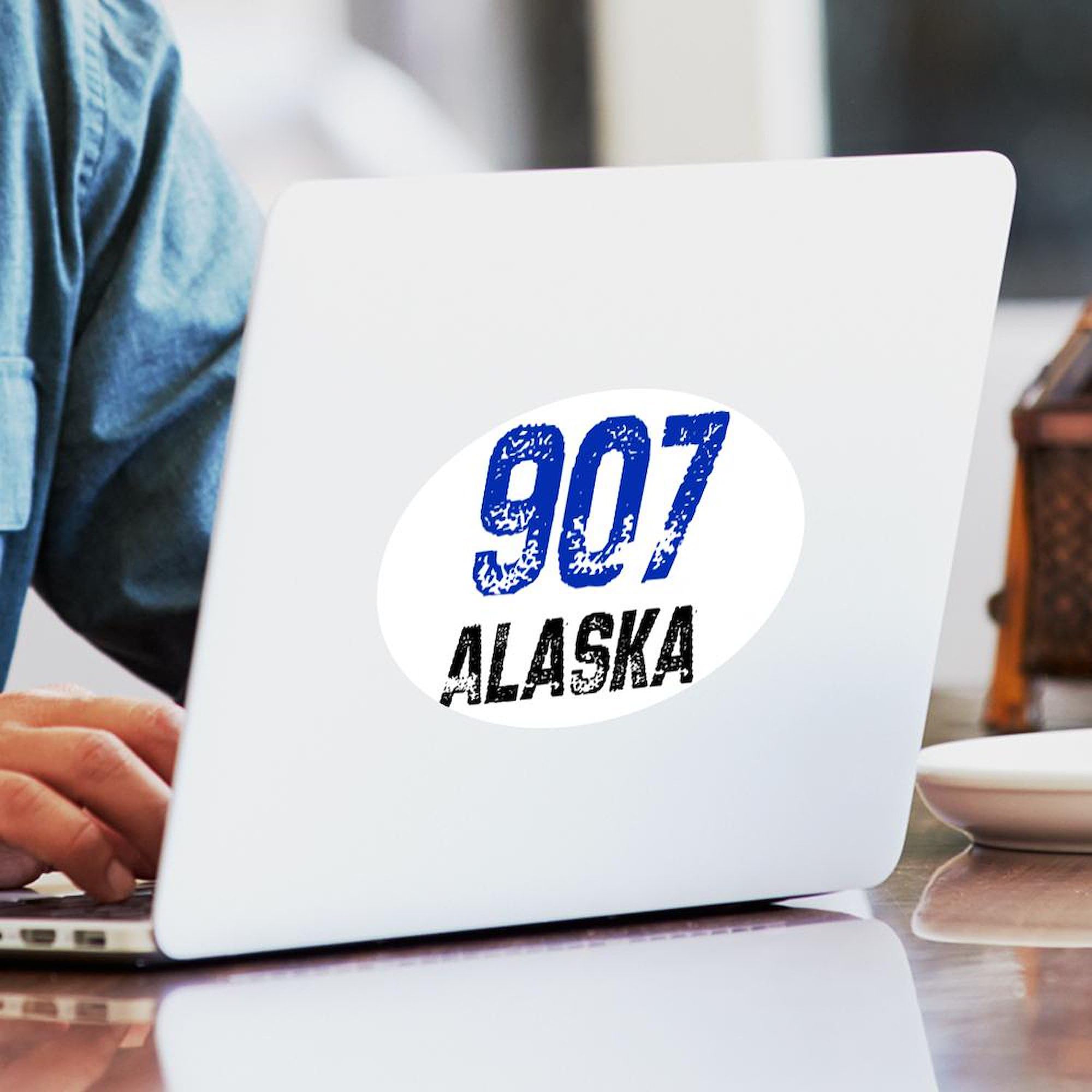 Oval Car Bumper Sticker - 907 Oval Sticker for Cars & Laptops