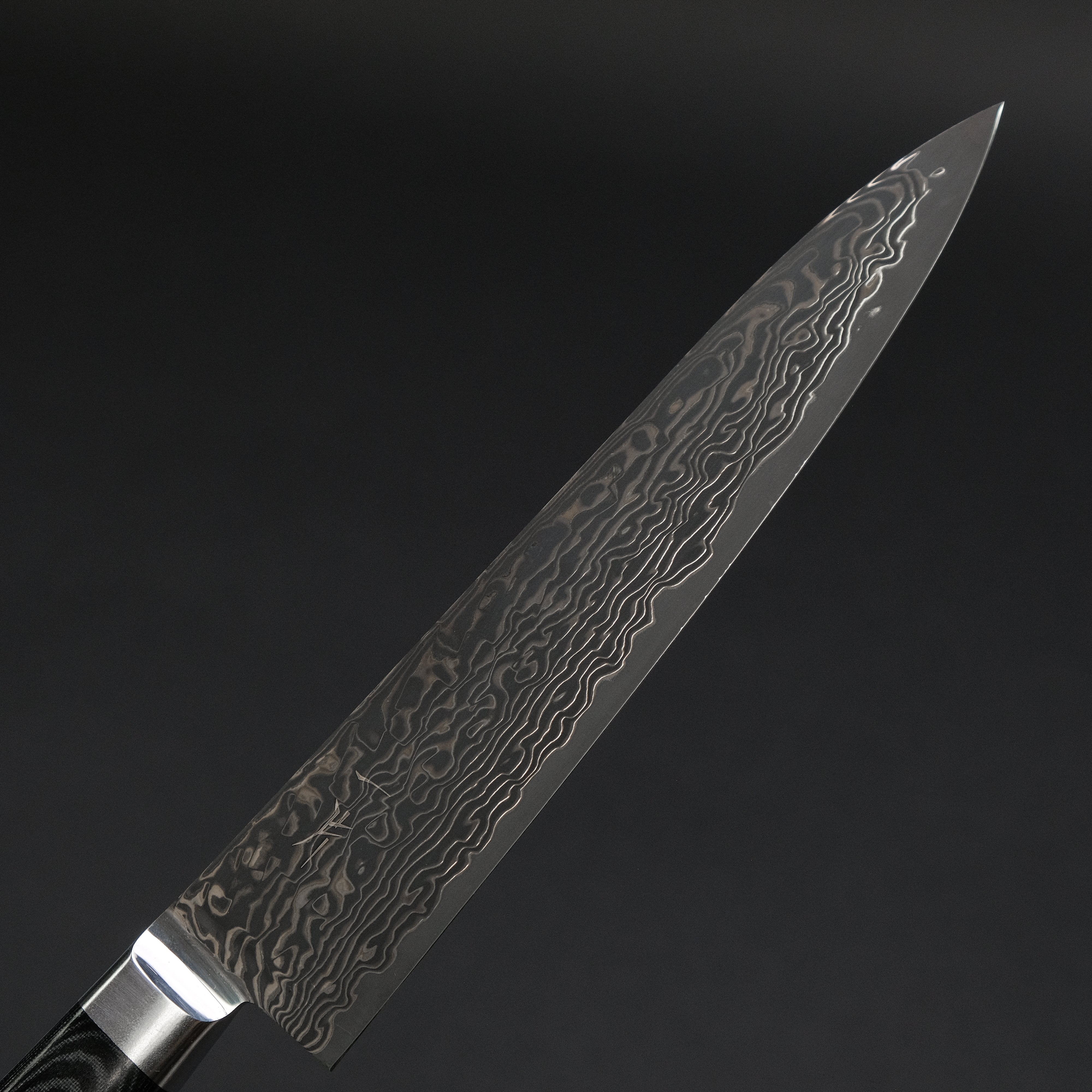 Hitohira FJ SG2 Nickel Damascus Black Petty Knife 150mm - High Carbon Steel Blade with Linen Micarta Handle - Perfect for Slicing, Chopping & Food Prep in Professional & Home Kitchens