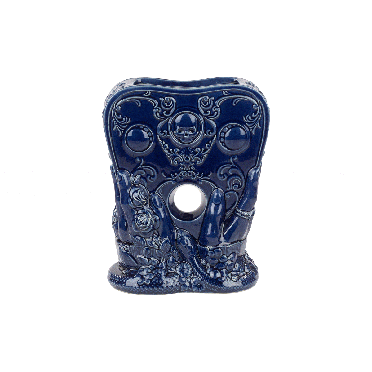 Death's Whisper Designer Series Tiki Mug - Voices at Midnight | Handcrafted Ceramic Cocktail Cup for Tropical Drinks | Perfect for Halloween Parties, Themed Bars & Home Decor