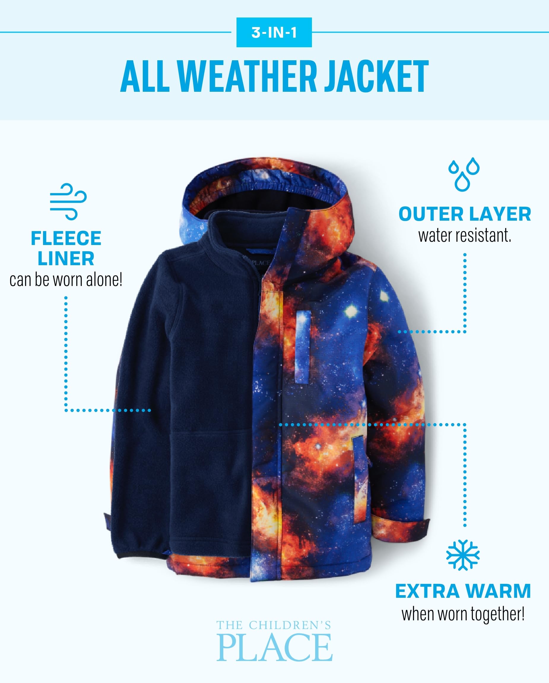The Children's Place Baby Boy's & Toddler 2-Piece Winter Snowsuit Set - Insulated Jacket & Bib Overalls for Cold Weather - Perfect for Snow Play, Outdoor Adventures & Holiday Photos