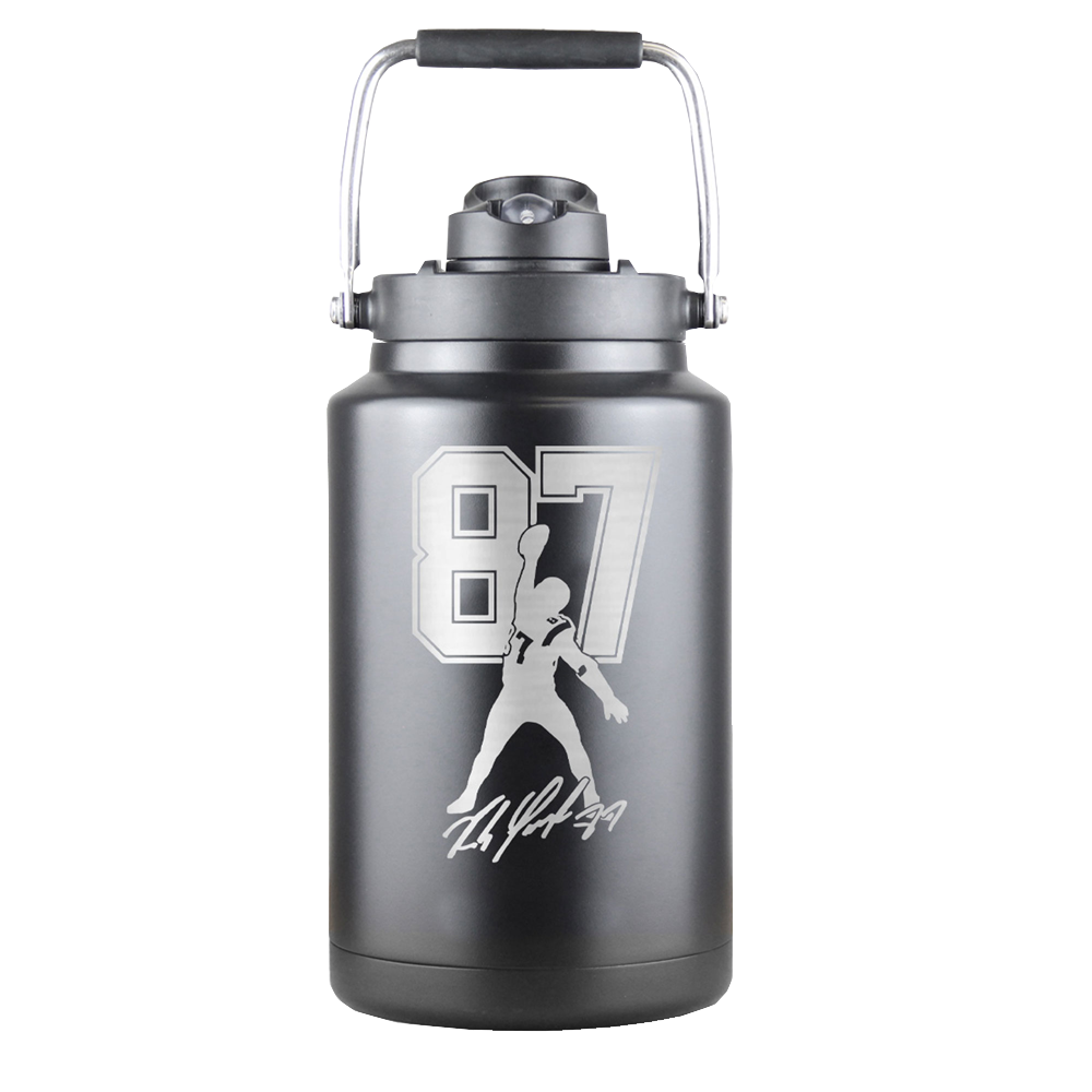 Gronk Signature Edition 1 Gallon Water Bottle - Large Insulated Sports Jug for Gym, Hiking & Outdoor Activities