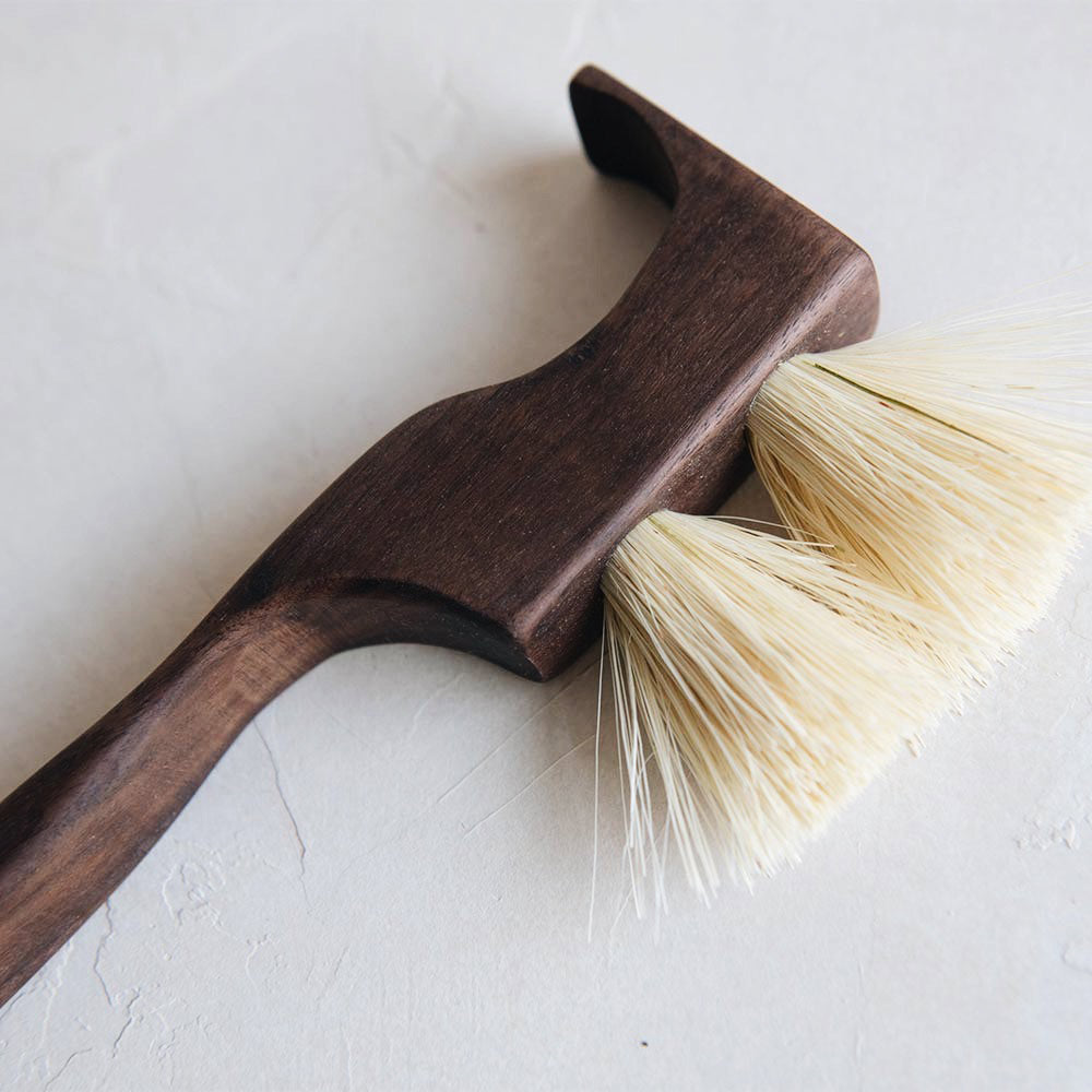 Premium Small Wooden Counter Brush No. MT0985 - Natural Wood Cleaning Brush for Kitchen, Bathroom & Countertops - Perfect for Daily Cleaning & Dusting