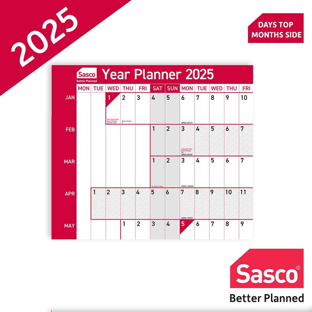2025 Dry Erase Wall Calendar Planner Set - 36
