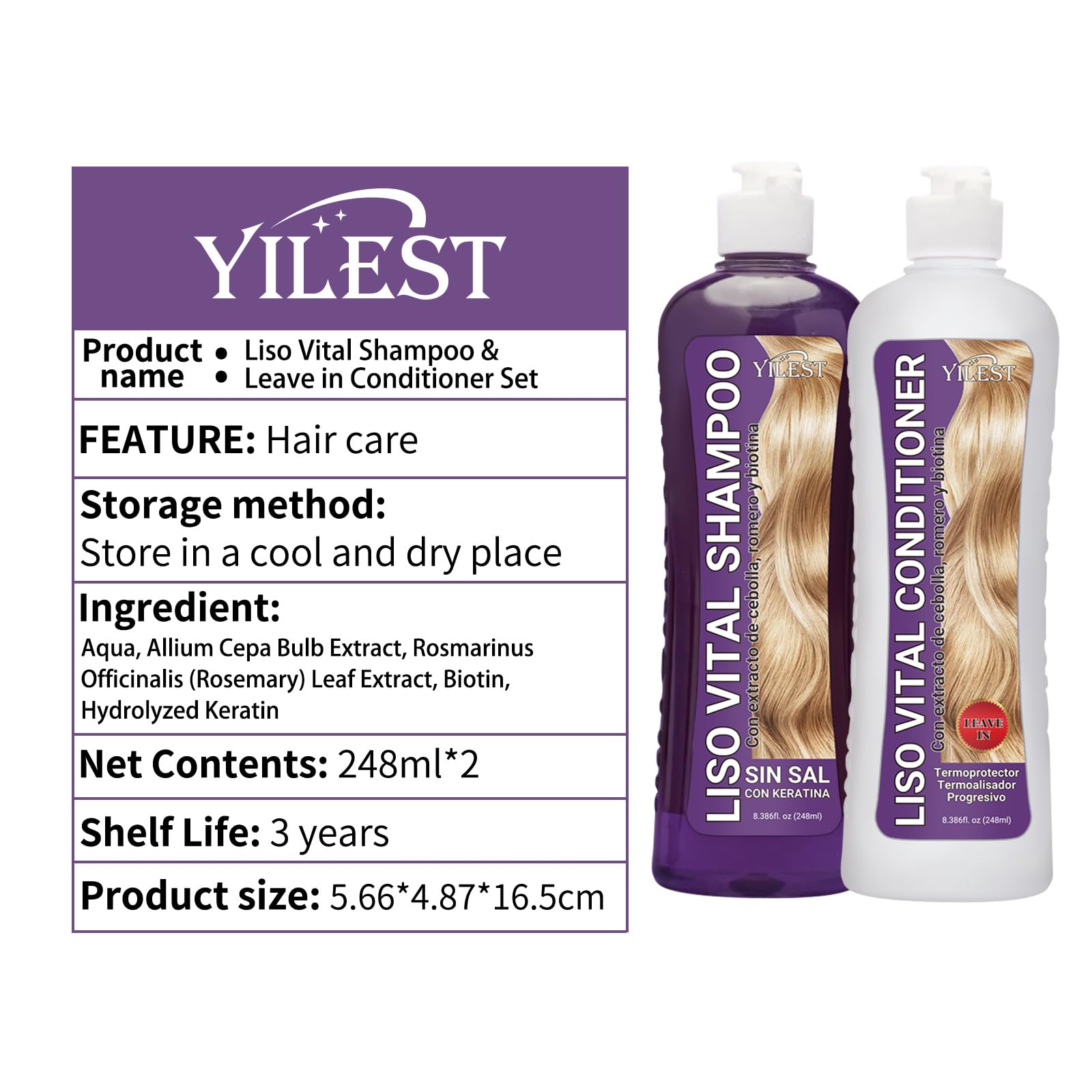 2-Pack Onion Biotin Rosemary Shampoo & Conditioner Set - Nourishes Hair Roots, Moisturizes Scalp for Shiny & Thick Hair (8.4oz x 4) - Perfect for Daily Hair Care & Damaged Hair Repair