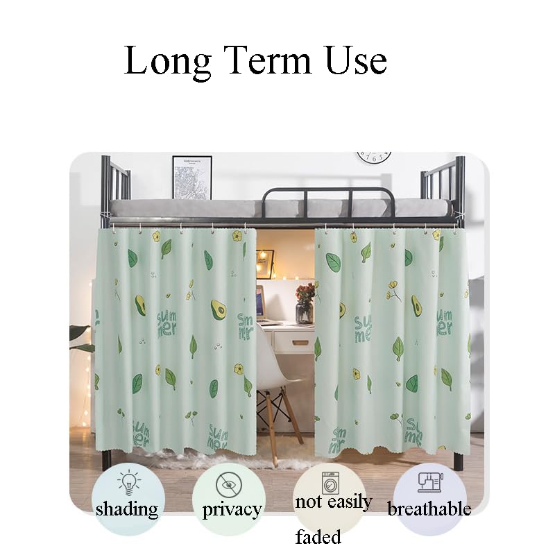 Breathable Blackout Canopy Curtain for Bottom Bunk Bed - Single Bed Privacy Drapes with Rope & Loop, Dust-Proof Shading for Dorm, Home & Loft Underbed Tent | Perfect for College Dorms, Kids' Rooms & Small Space Privacy Solutions