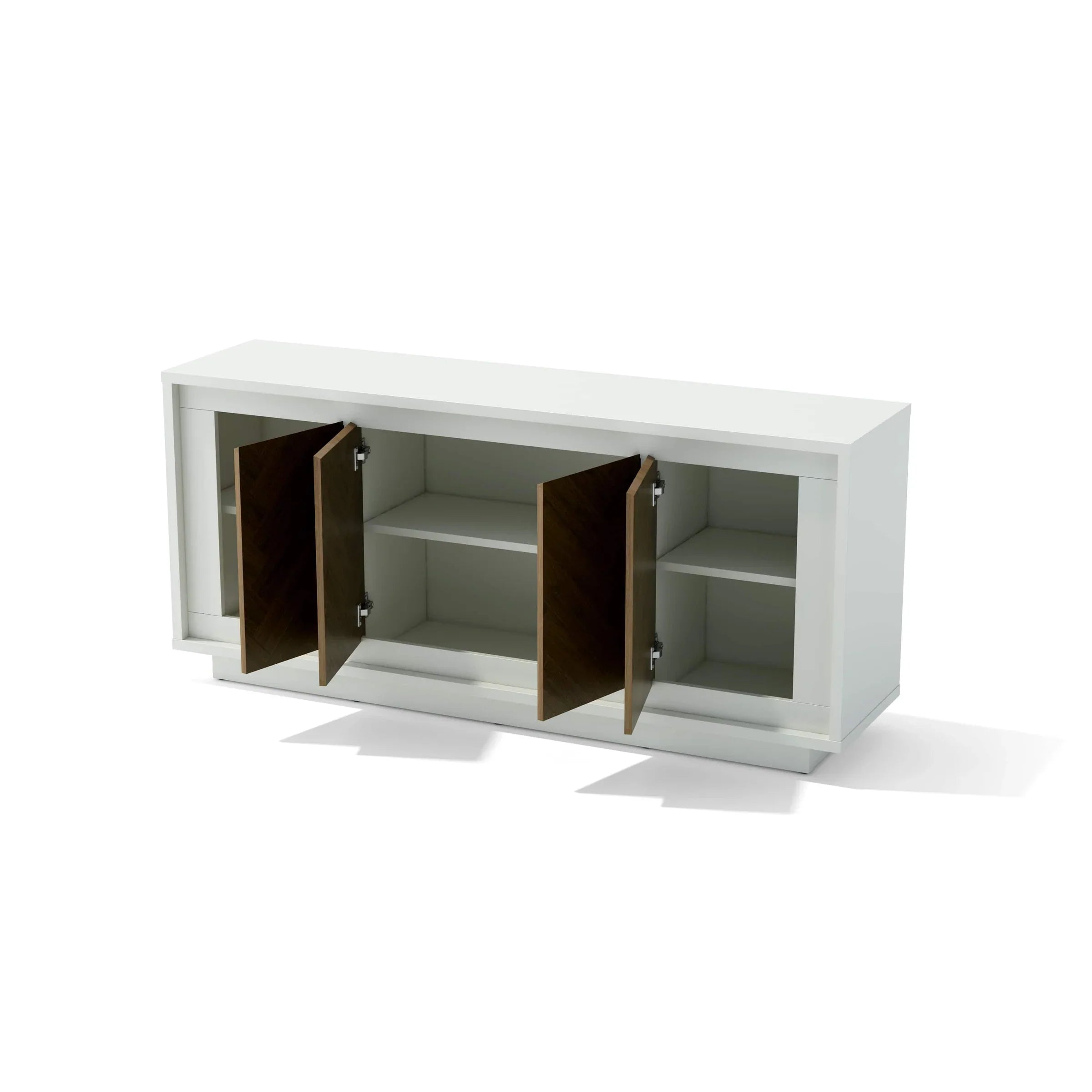 Anderson Teak Paraggi Sideboard - White & Mahogany Finish - SB PB 6316 - Perfect for Dining Room Storage & Living Room Organization