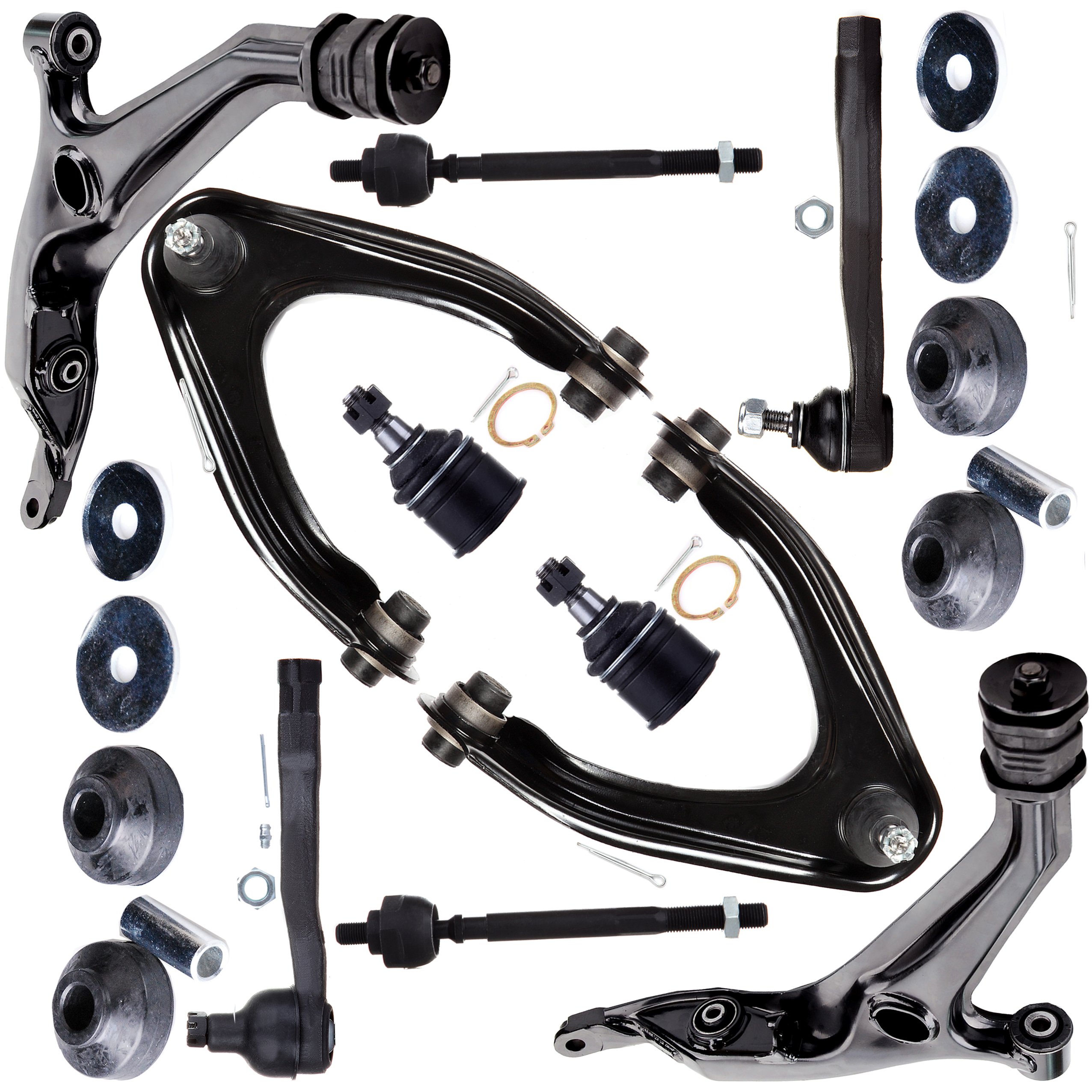 12-Piece Suspension Kit with Tie Rod Ends, Control Arms & Ball Joints - Front/Rear Upper Strut Mount Replacement for Honda CR-V - Perfect for Off-Roading & Smooth Ride Maintenance