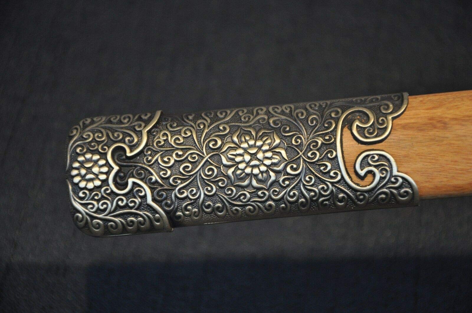 Handmade T10 Steel Sword Knife with Copper Fittings - Sharp Burning Edge Blade for Collection, Martial Arts & Cosplay | Shengshi Tang Style Combat Weapon