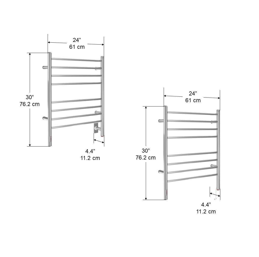 Prestige OBT 8 Bar Stainless Steel Wall Mounted Towel Warmer with Built-in Timer - Perfect for Bathroom, Spa, and Luxury Home Heating
