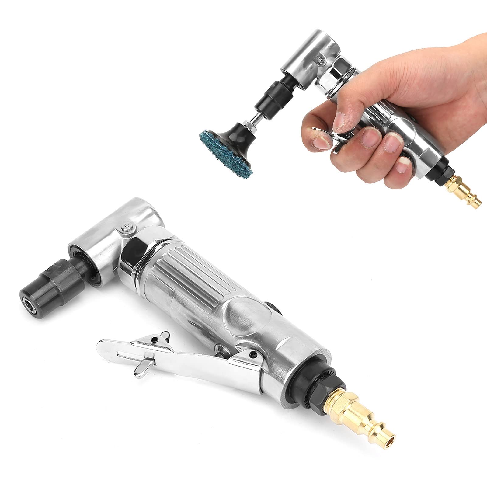 1/4-Inch BSP Right Angle Air Die Grinder Tool - 20000 RPM Pneumatic Grinding Machine with 2-Inch Disc for Metalworking, Wood Carving & Automotive Repair | Perfect for Grinding, Deburring & Shaping Metal, Wood & Plastic Surfaces