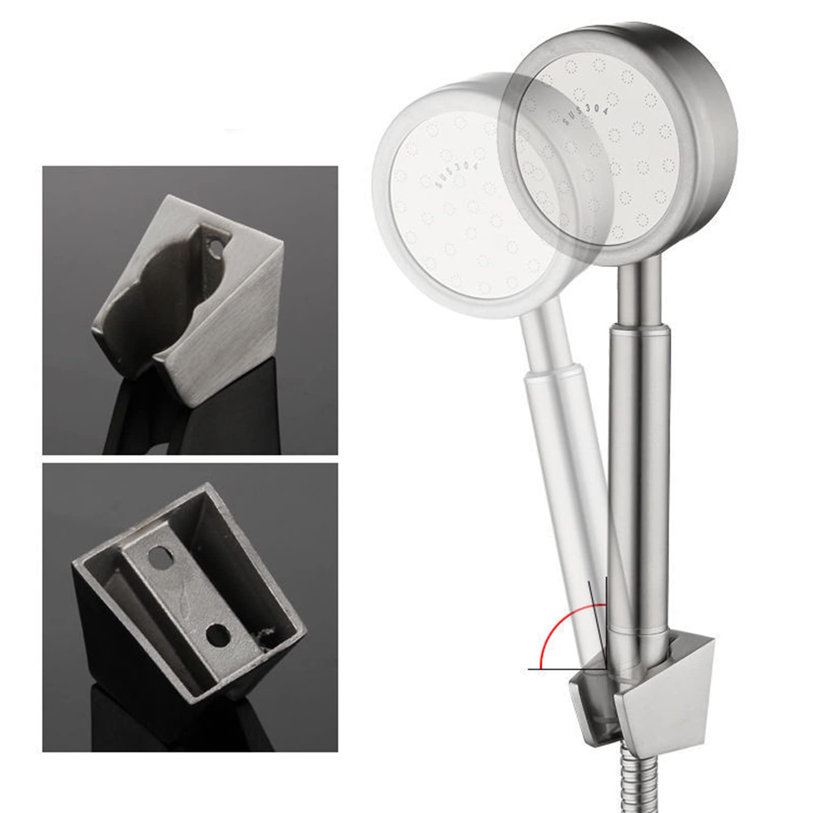 304 Stainless Steel Brushed Single Hole Bathroom Faucet with Handheld Shower Head - Single Handle Hot and Cold Mixer Tap for Bathroom Sink - Perfect for Modern Home, Apartment, and Hotel Renovations