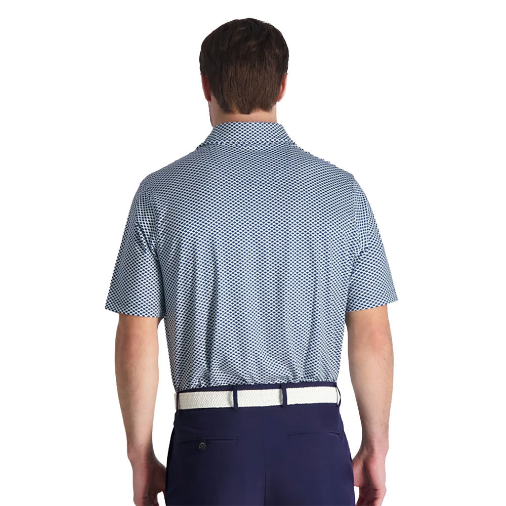 Fairway & Greene Barkley Print Men's Golf Polo Shirt - Moisture Wicking, UV Protection for Golf, Tennis & Casual Wear