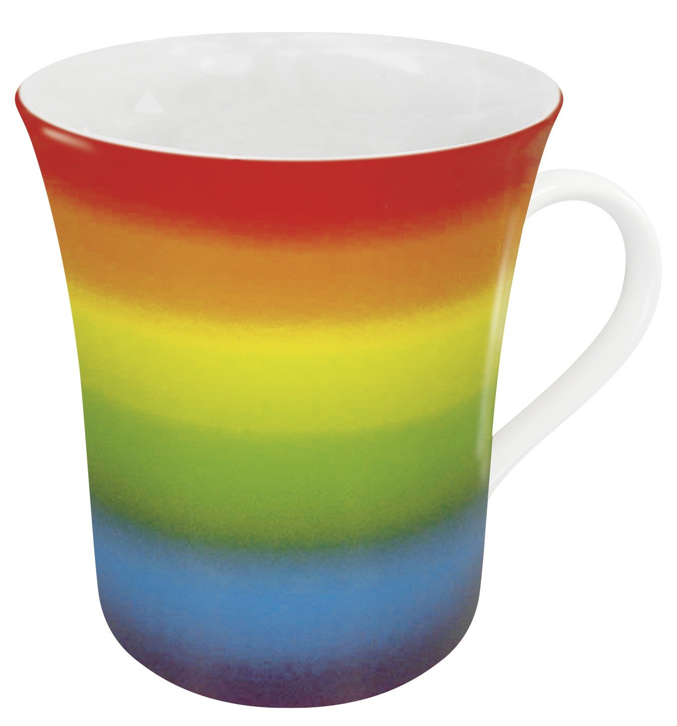 Konitz 12-Ounce Rainbow Color Coffee Mugs Set of 4 - Vibrant Assorted Colored Ceramic Cups for Coffee, Tea & Hot Drinks - Perfect for Home, Office & Gifts