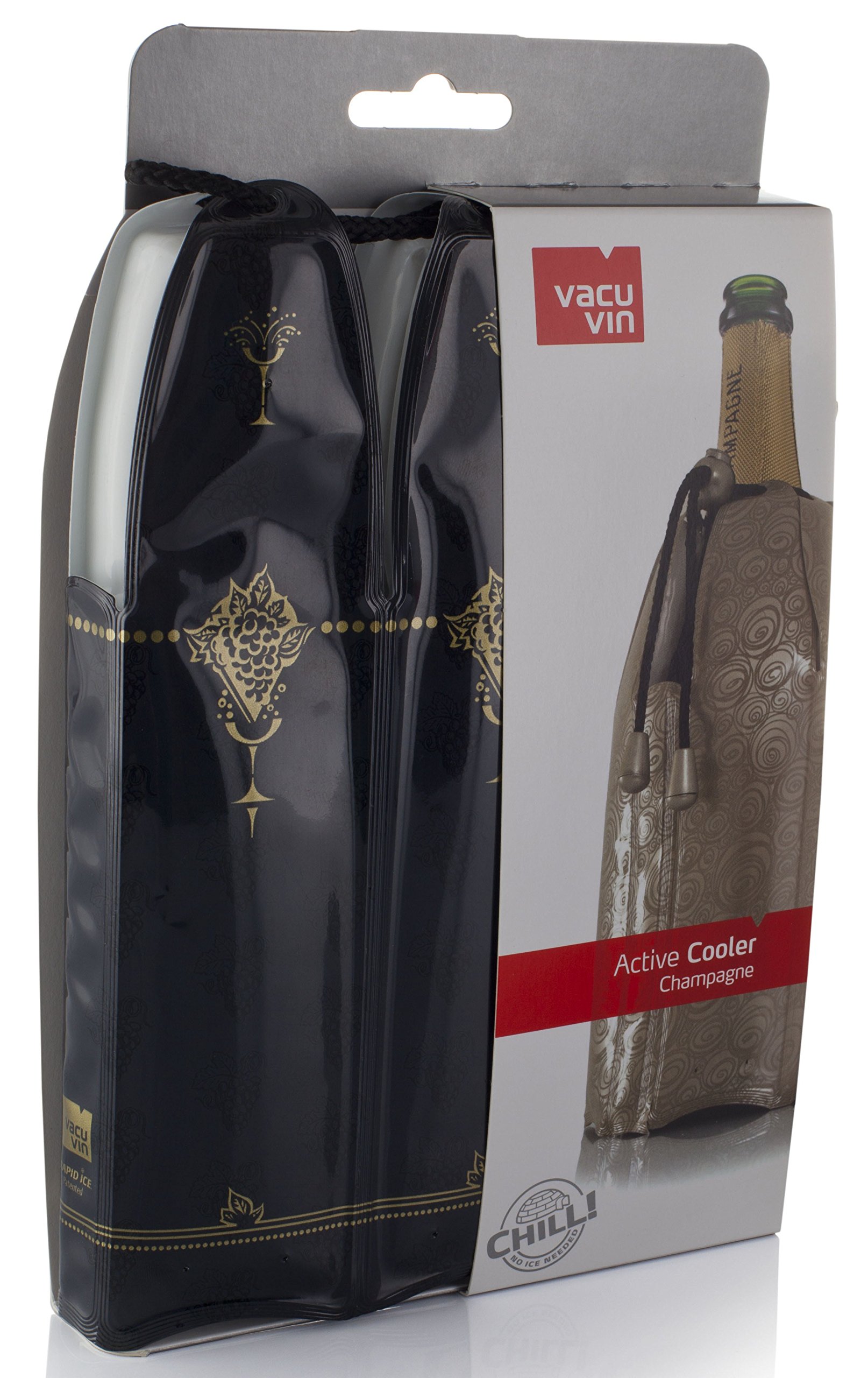 Vacu Vin Rapid Ice Champagne Cooler - Classic White Wine & Sparkling Wine Chiller for Parties, Weddings & Outdoor Events