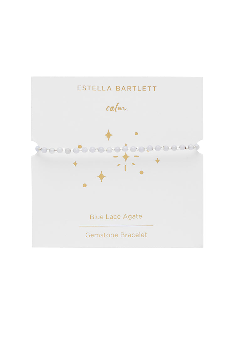 Wellness Blue Lace Agate Gemstone Amelia Bracelet for Women - Natural Healing Crystal Jewelry for Stress Relief & Positive Energy - Perfect for Meditation, Yoga & Spiritual Healing