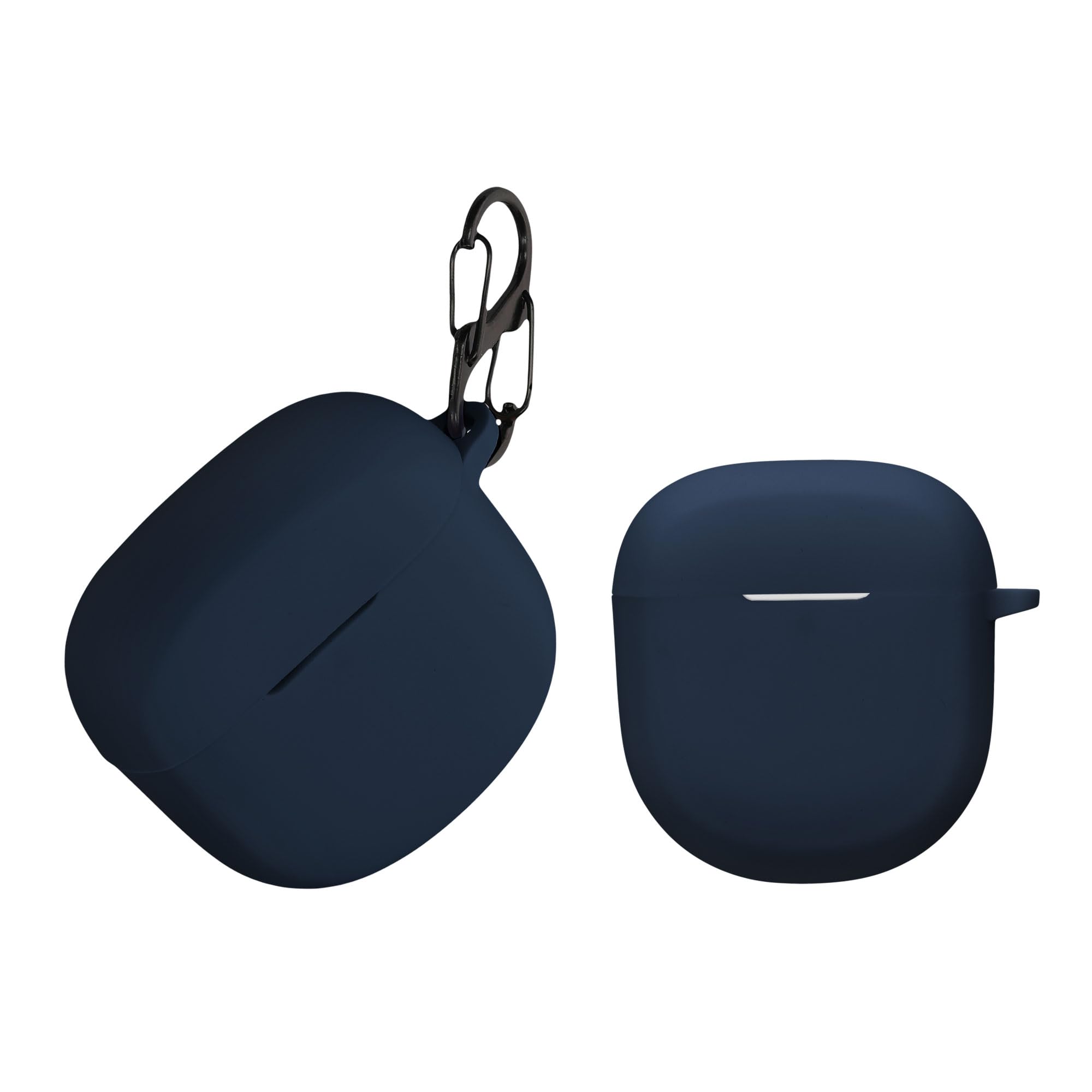 kwmobile Silicone Protective Case Cover for Bose QuietComfort Earbuds II - Shockproof & Scratch Resistant Holder (Dark Blue) - Perfect for Travel, Gym & Daily Use