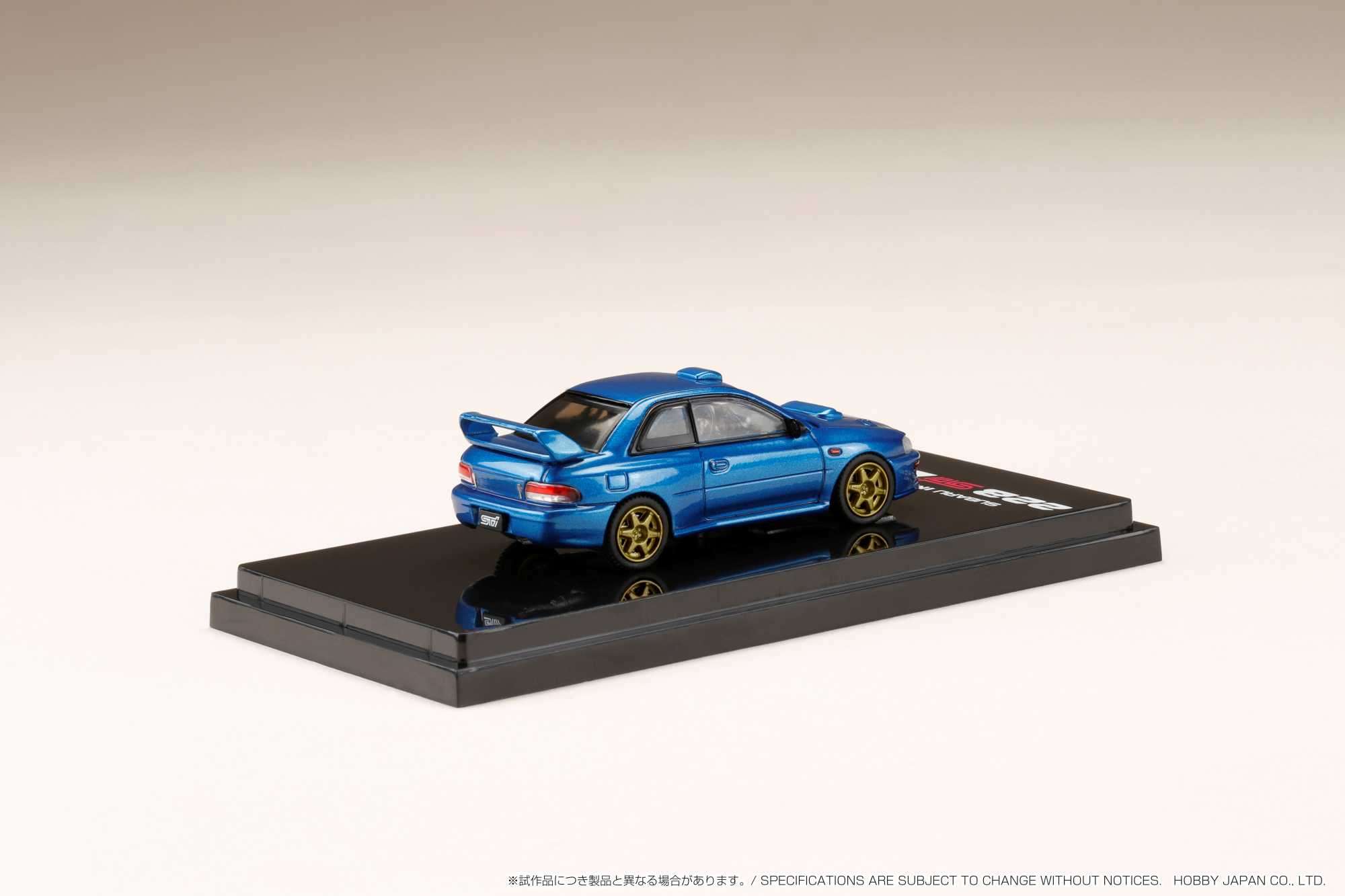 1:64 Subaru Impreza 22B STi Version (GC8) Rally Car Model - Left Hand Drive - Sonic Blue Mica - Collectible Diecast Toy for Car Enthusiasts | Perfect for Display, Racing Collections & Japanese Car Model Fans