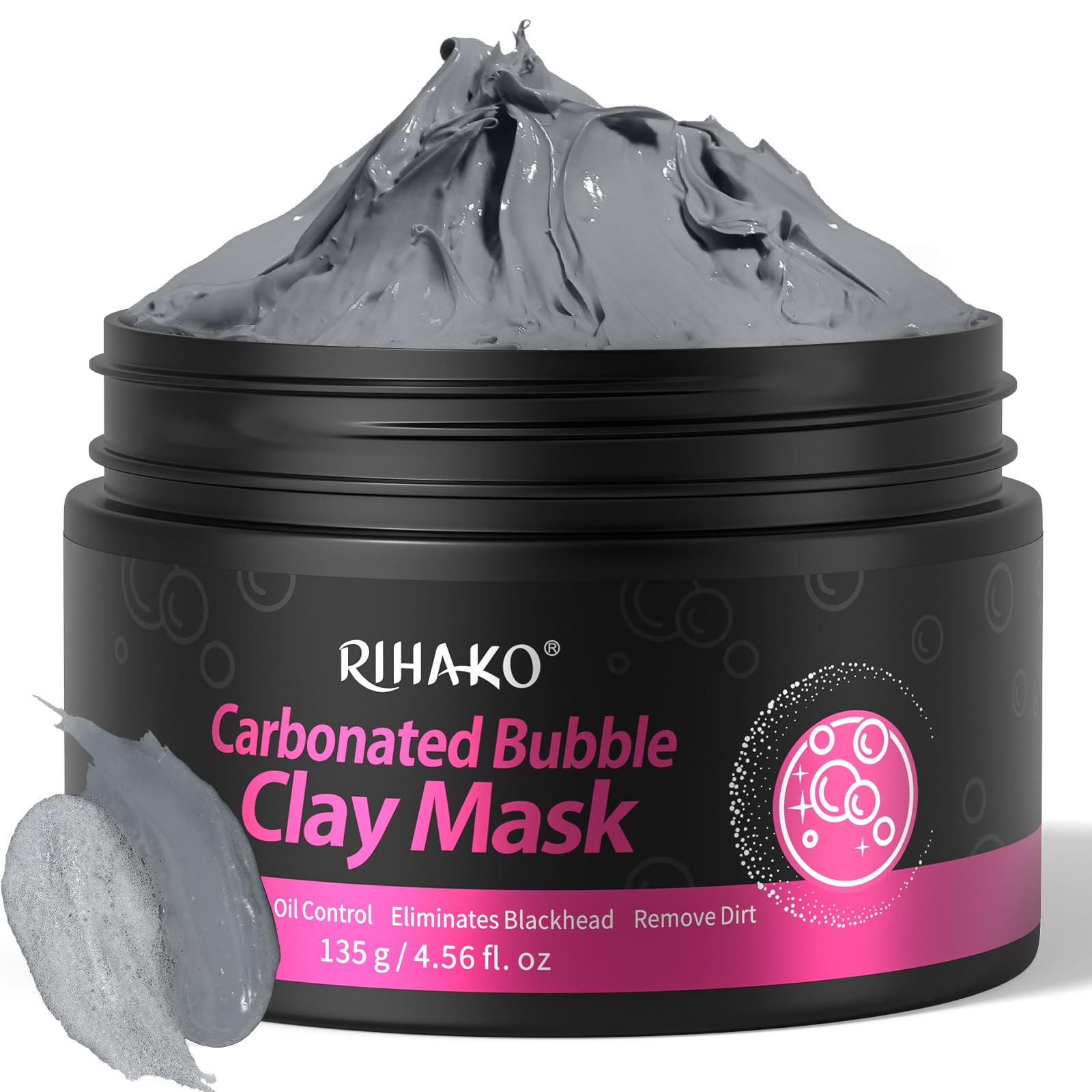 Best Carbonated Bubble Clay Mask for Blackhead Removal & Pore Refining - Deep Exfoliating & Detoxing Facial Mask for Oily & Dull Skin - Perfect Skincare Gift for Wife on Mother's Day - Spa & At-Home Facial Treatment
