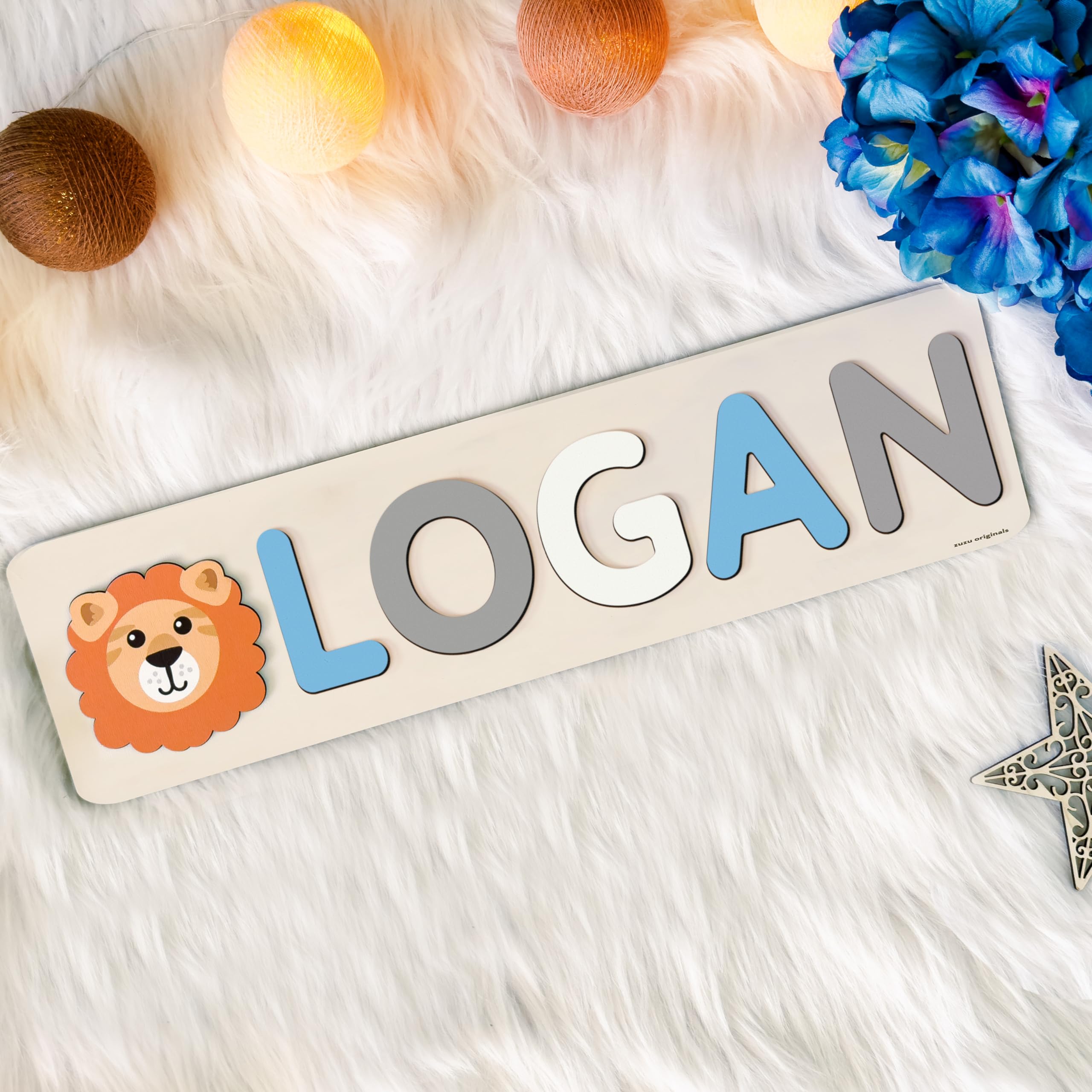 Personalized Wooden Name Puzzle for Toddlers - Baby Boy & Girl Gift for 3-36 Months - Custom Children's Toy for Learning & Play - Perfect for Christmas, Birthdays & Special Occasions