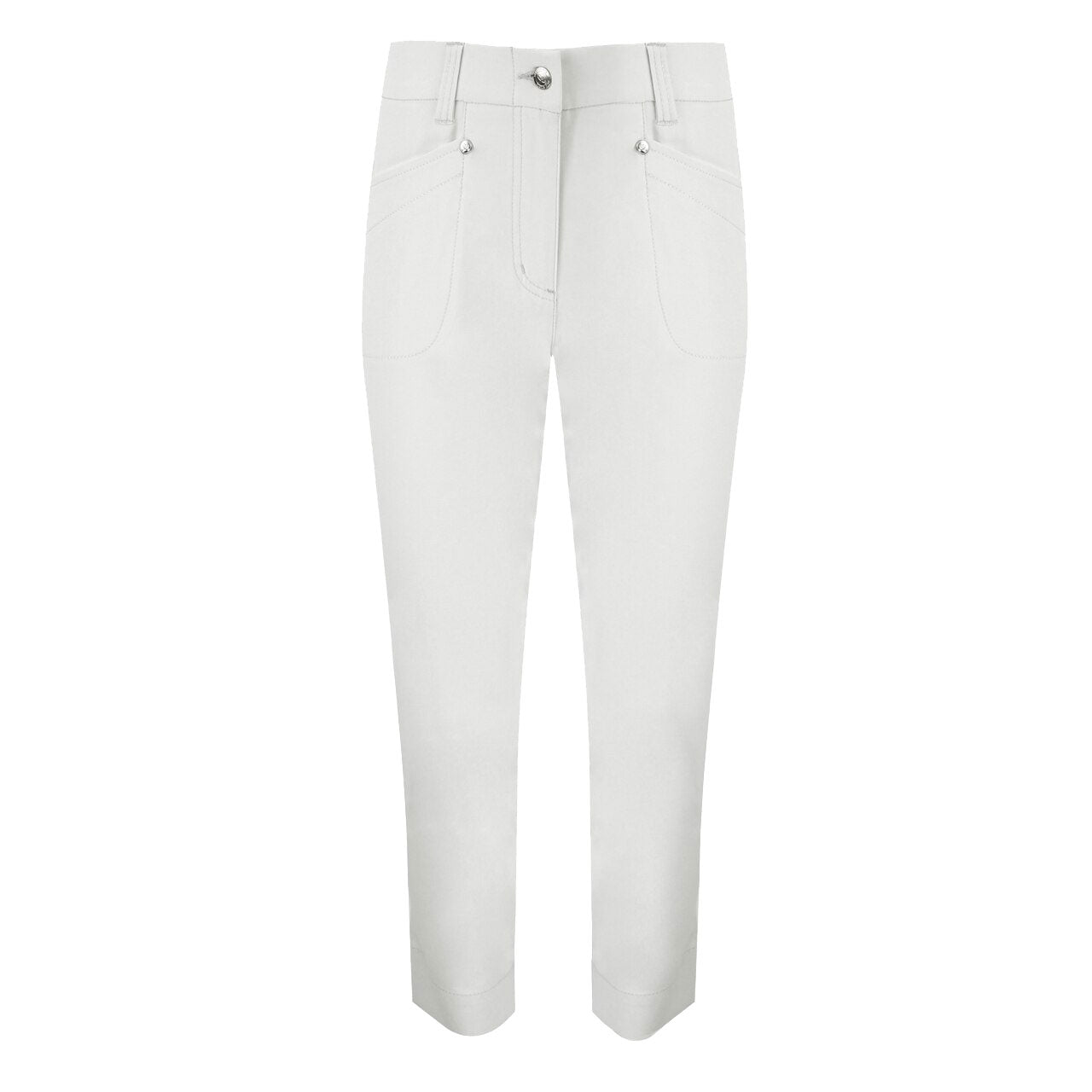 Women's High-Waisted Golf Pants with Pearl Accents - Moisture-Wicking & Stretchable for Daily Sports & Outdoor Activities