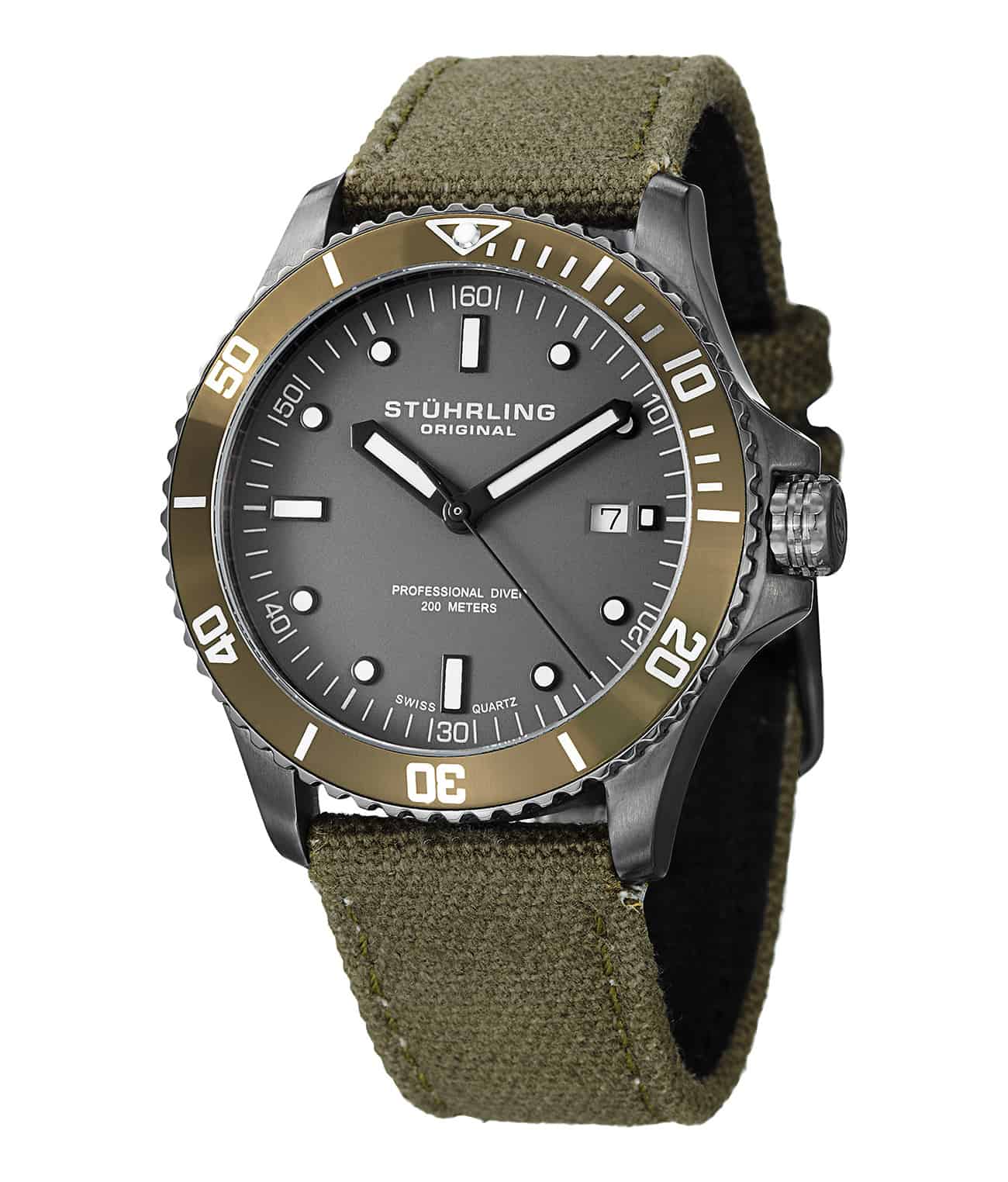 Caravel 825 Quartz 42mm Diver Watch - Waterproof Stainless Steel Men's Wristwatch for Scuba Diving, Swimming & Outdoor Adventures