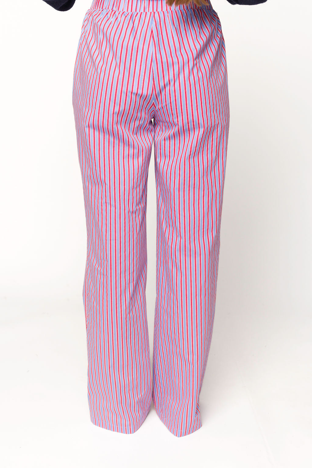 Women's Soft Shea Striped Pajama Pants - Blue & Red Flannel Sleepwear for Cozy Nights & Lounging at Home