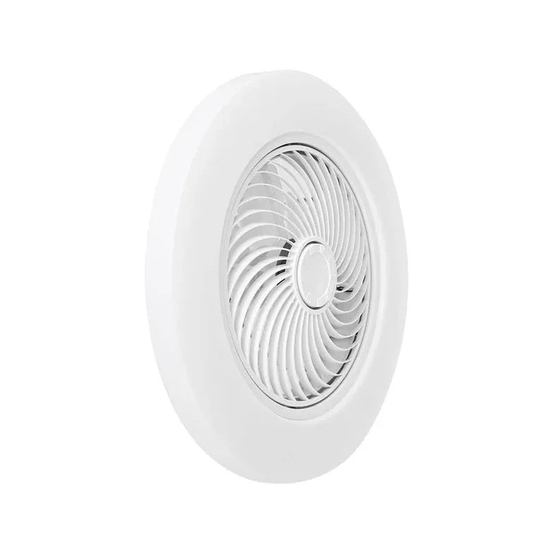 Soft Light Halo Ceiling Fan with LED Light Kit - Modern Flush Mount Fan for Bedroom, Living Room & Nursery - Quiet Operation & Energy Efficient